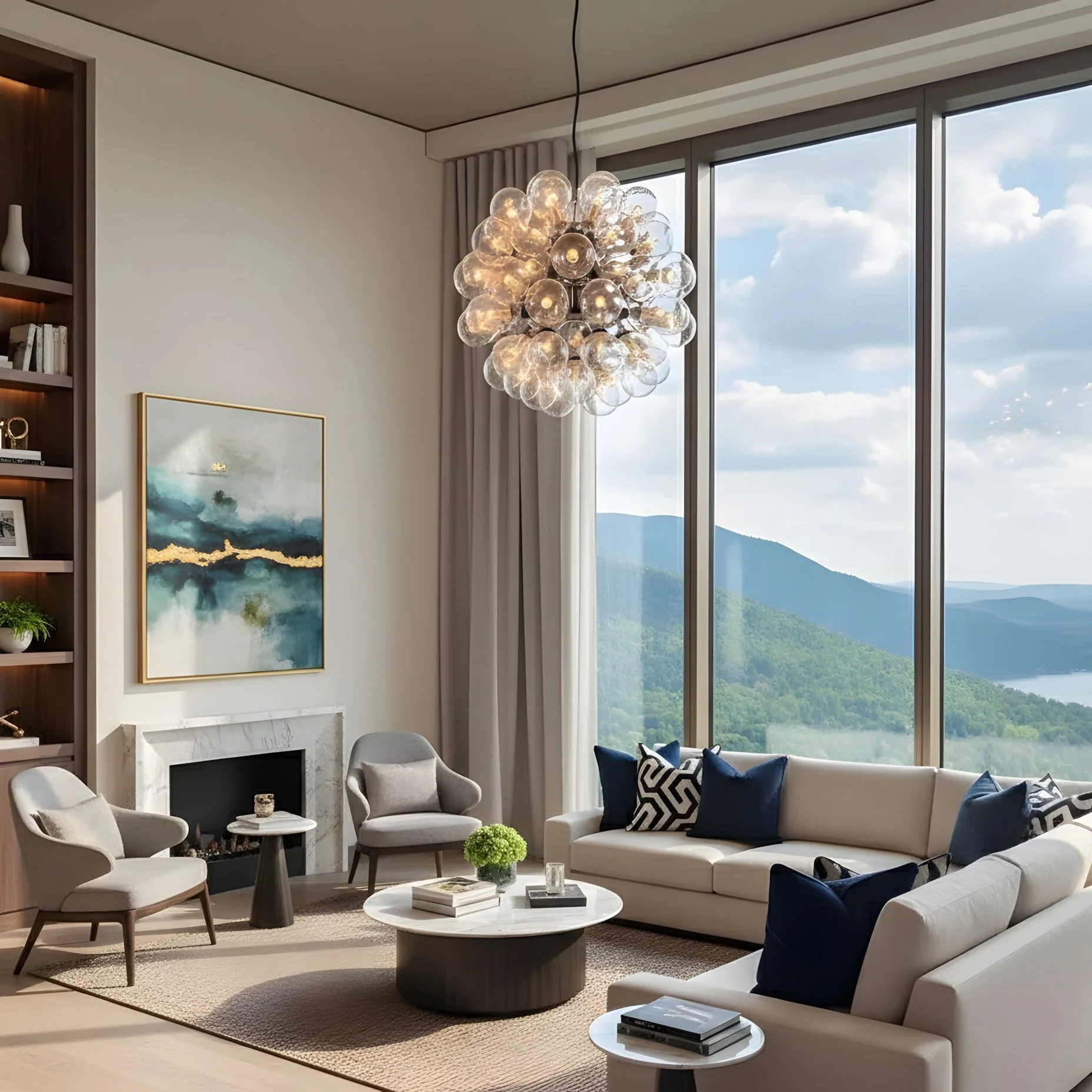 Taraxacum Modern Glass Chandelier - Image 10
