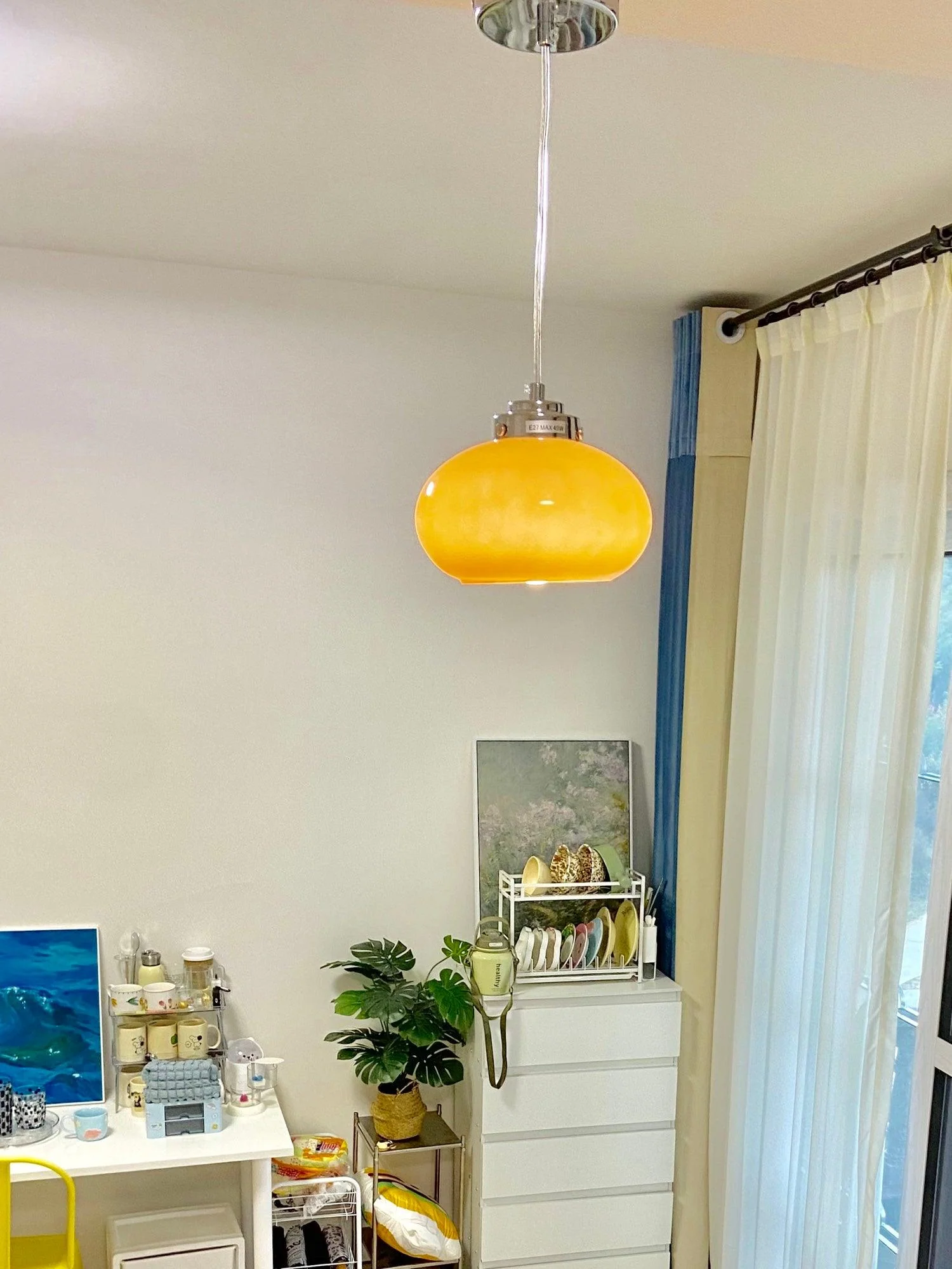 Tavira Glass Retro Pendant Light - Image 21