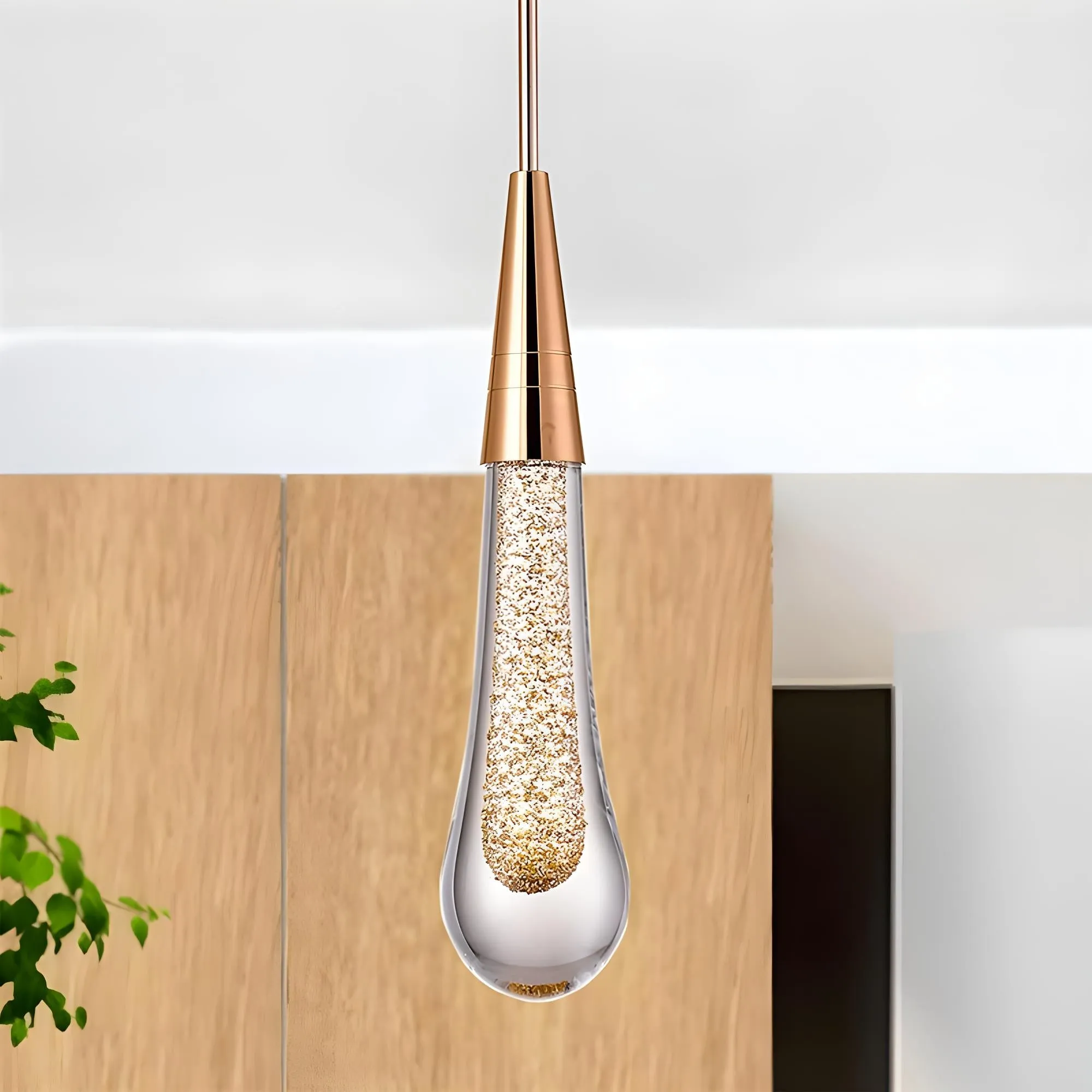 Teardrop Gold Pendant Light - Image 9