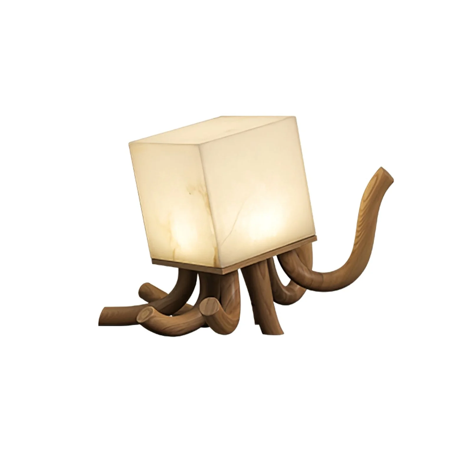 Tentax Modern Wood Alabaster Table Lamp - Image 12