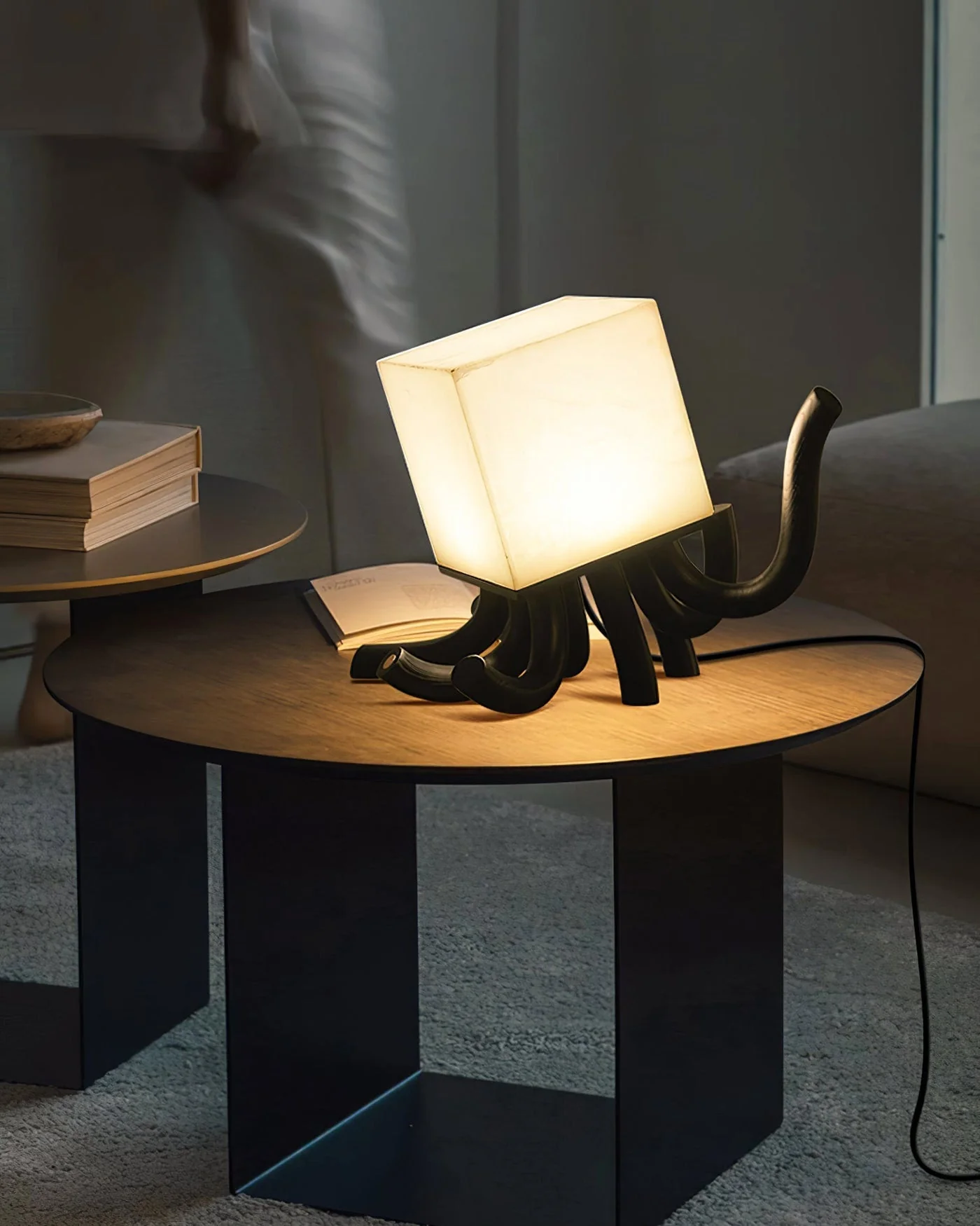Tentax Modern Wood Alabaster Table Lamp - Image 6