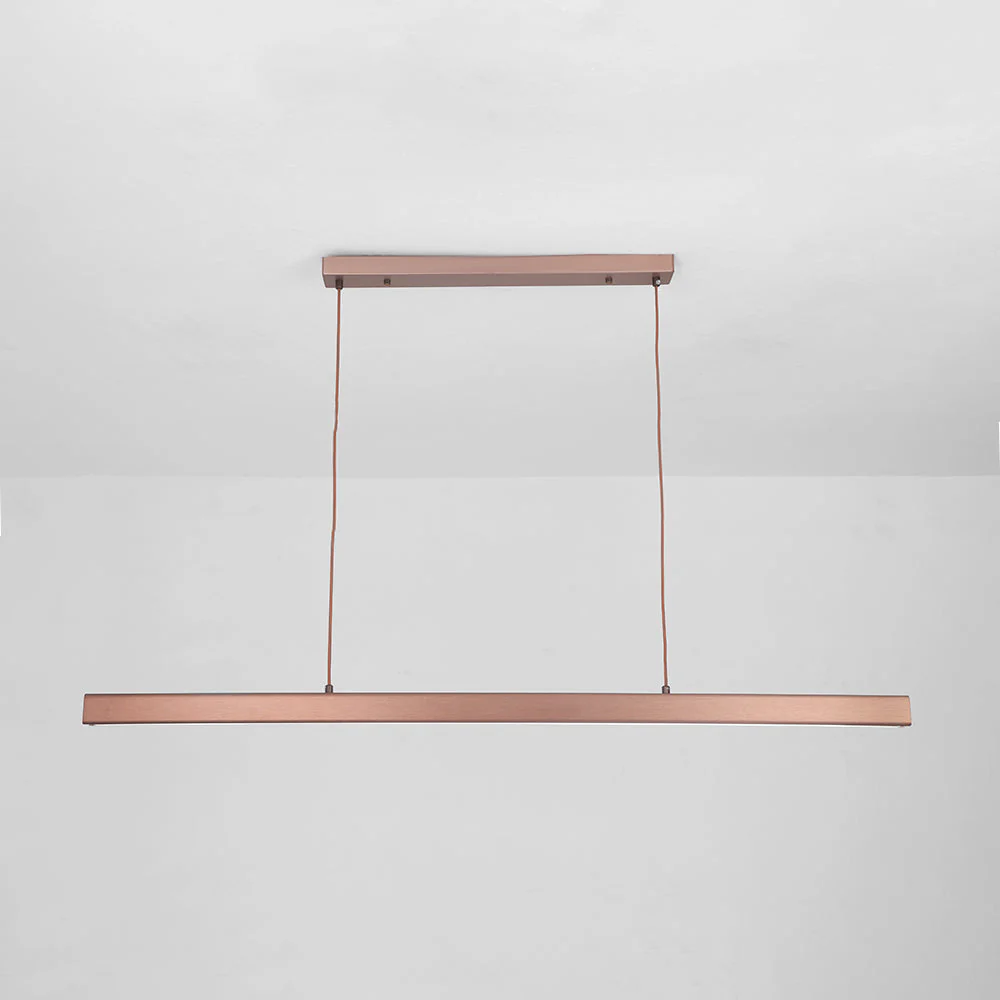 Thala Modern Linear Metal LED Pendant Light Black/Brown - Image 17