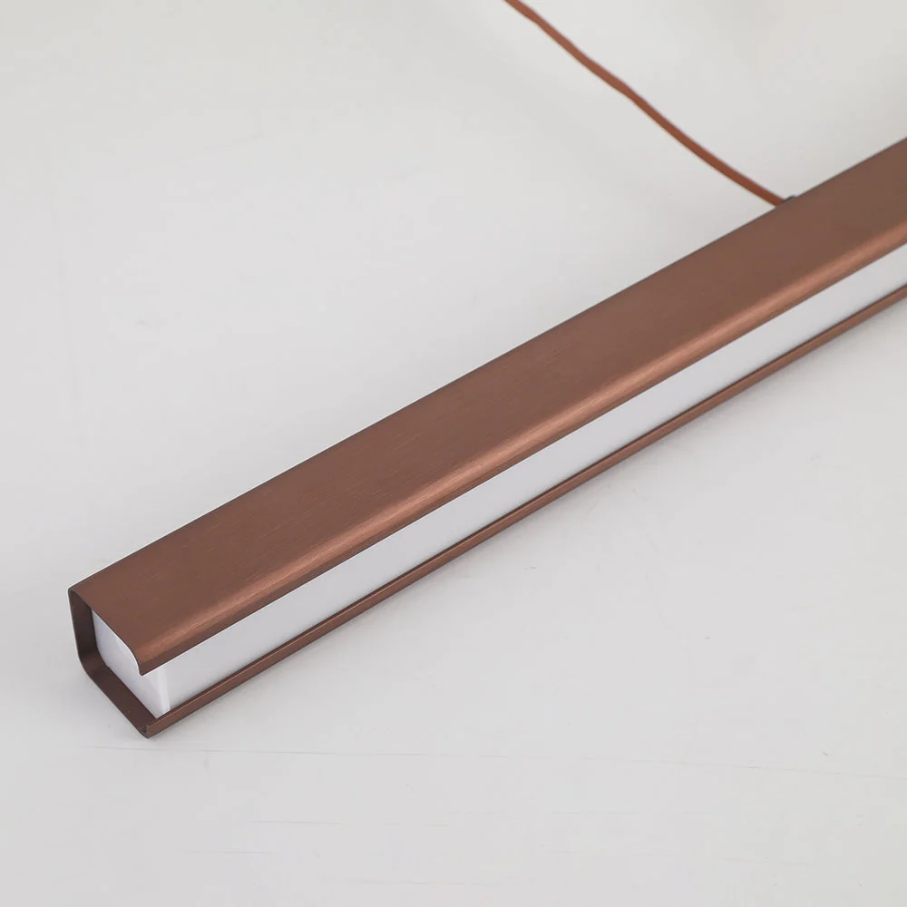 Thala Modern Linear Metal LED Pendant Light Black/Brown - Image 19