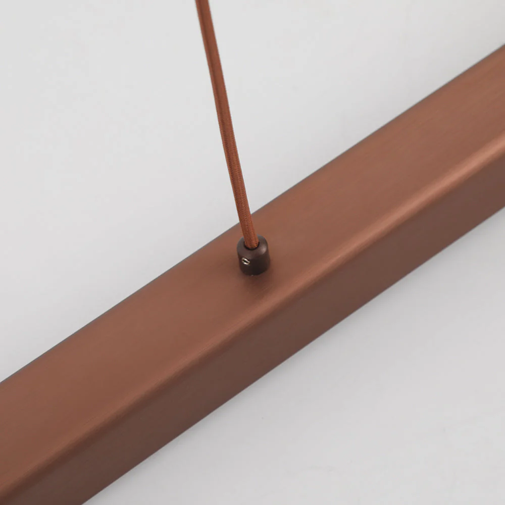 Thala Modern Linear Metal LED Pendant Light Black/Brown - Image 24