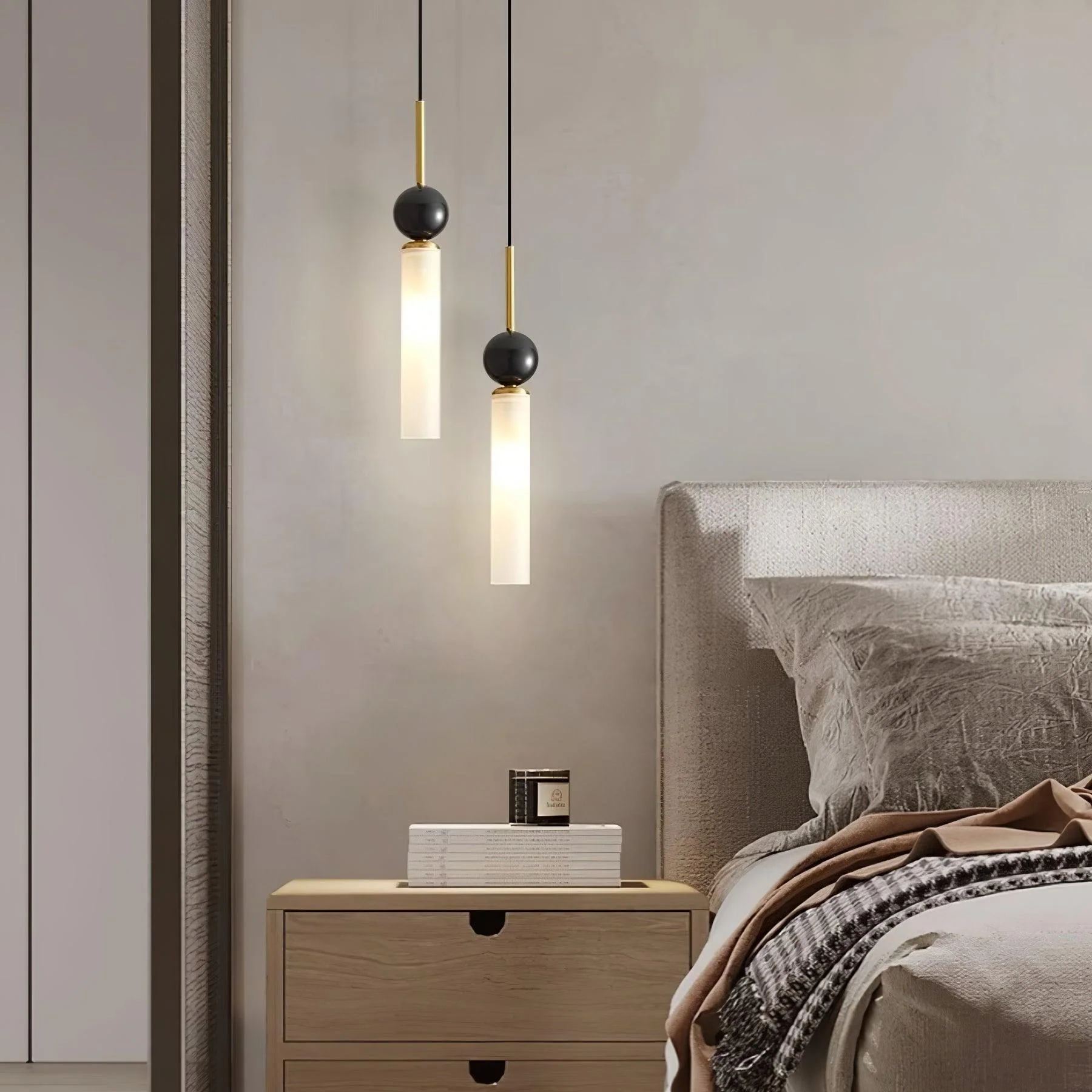 Thea Minimalist Marble Pendant Light - Image 14