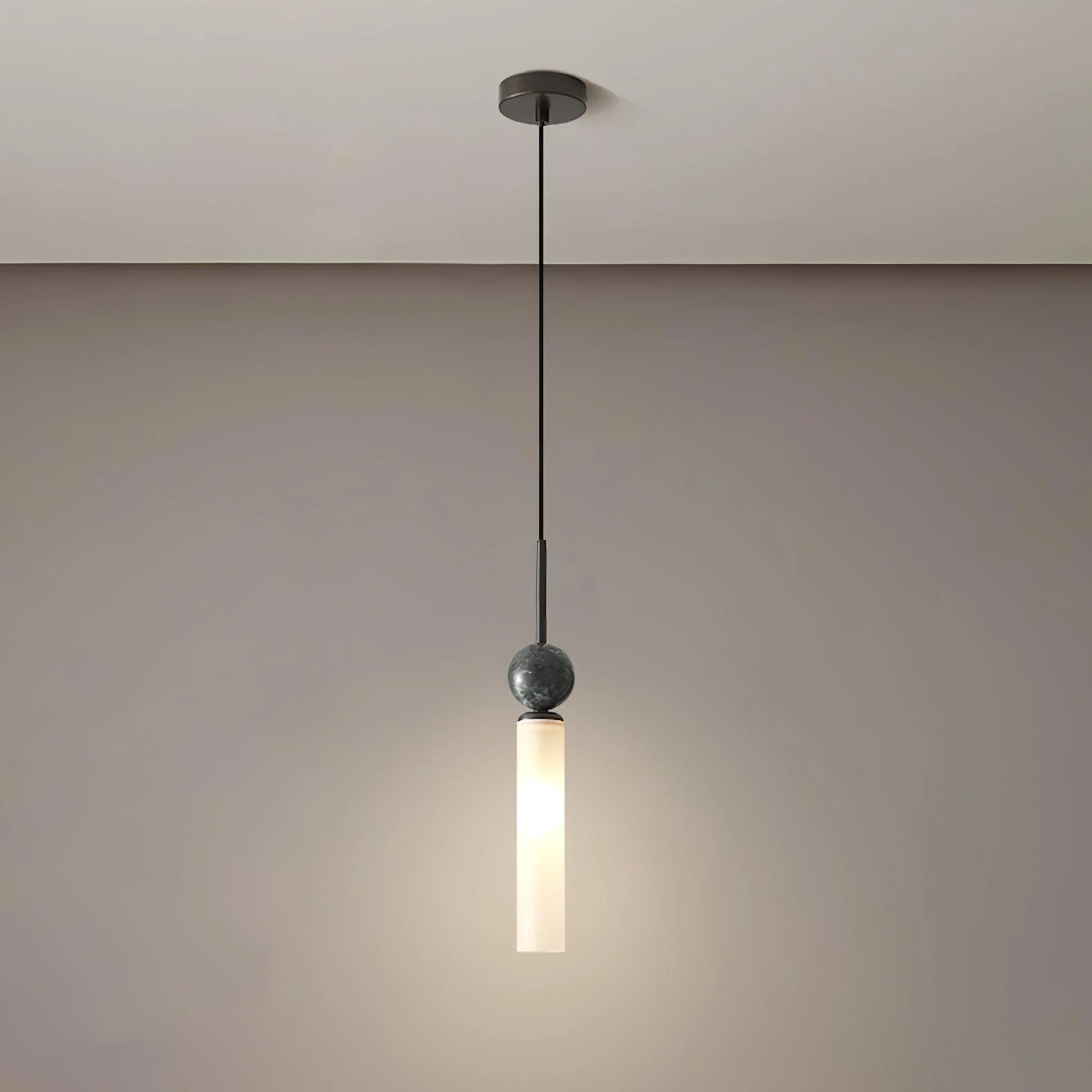 Thea Minimalist Marble Pendant Light - Image 2