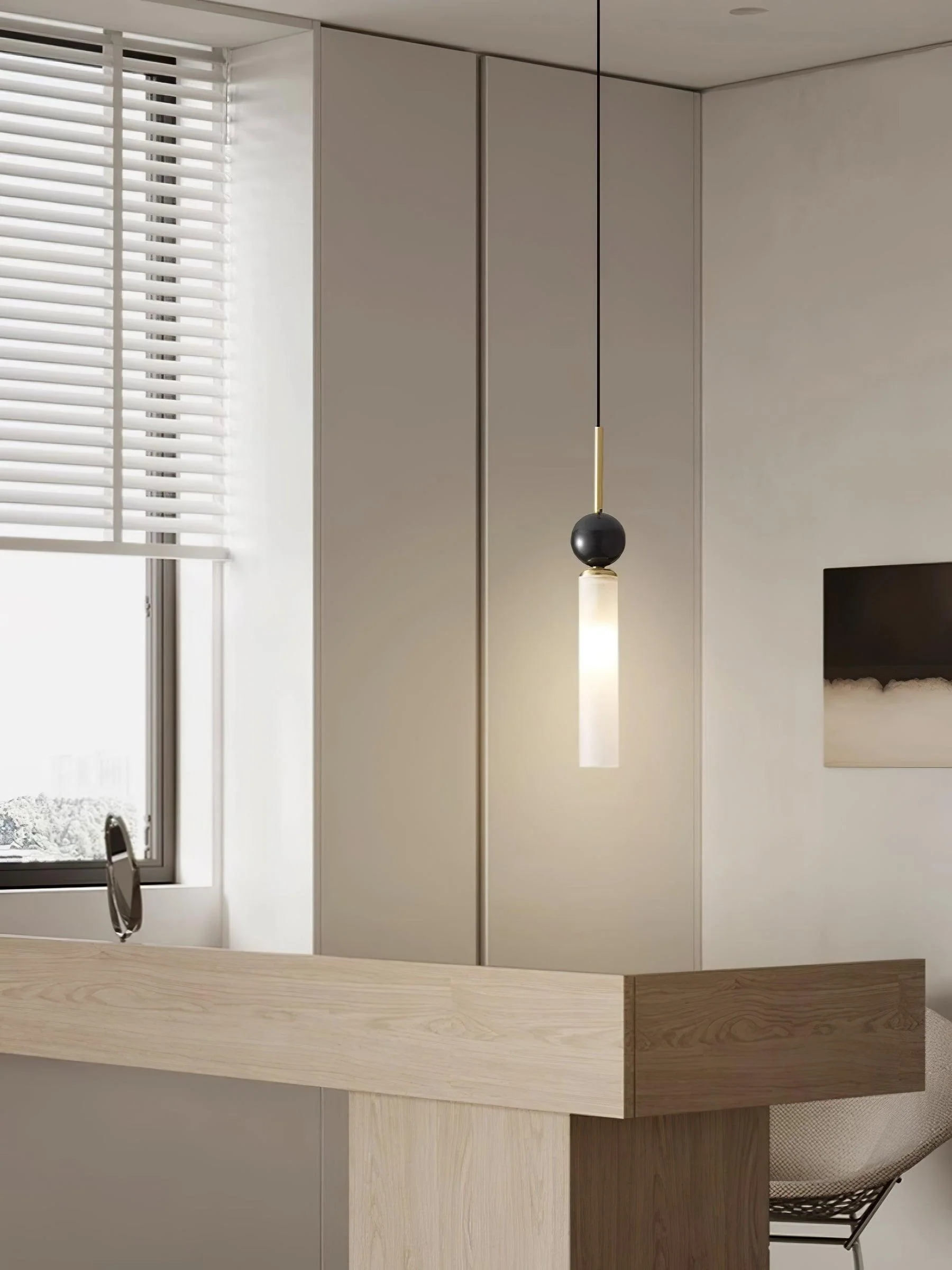 Thea Minimalist Marble Pendant Light - Image 23