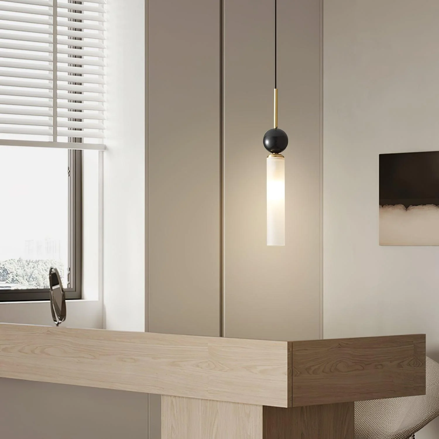 Thea Minimalist Marble Pendant Light - Image 26