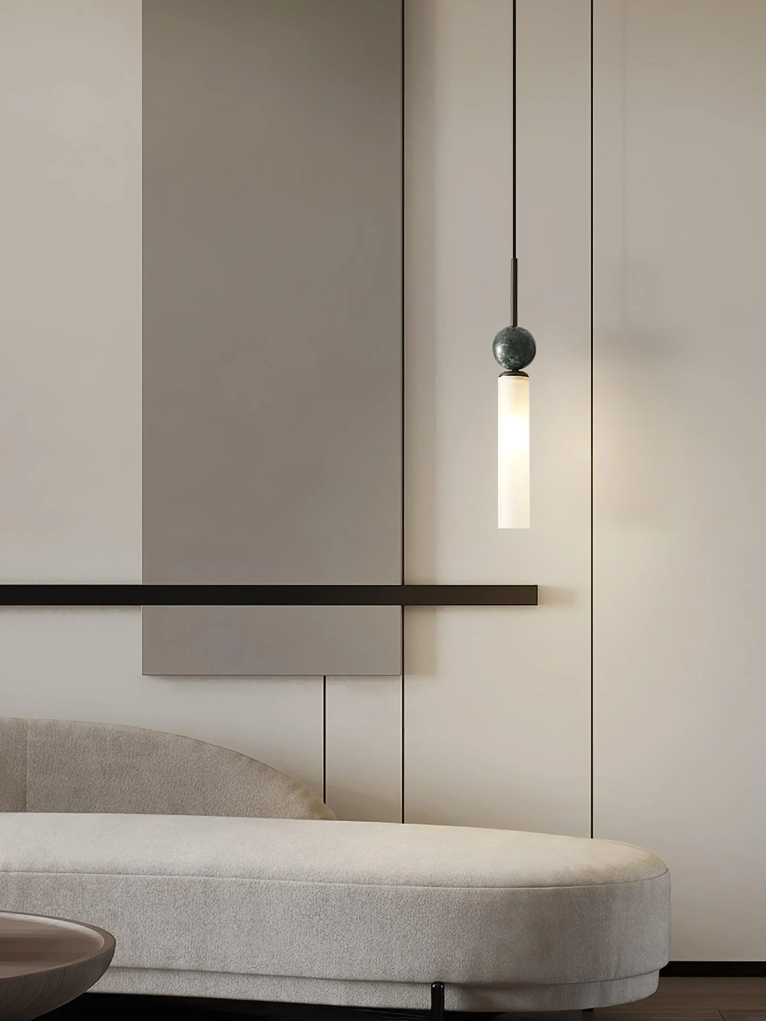 Thea Minimalist Marble Pendant Light - Image 27