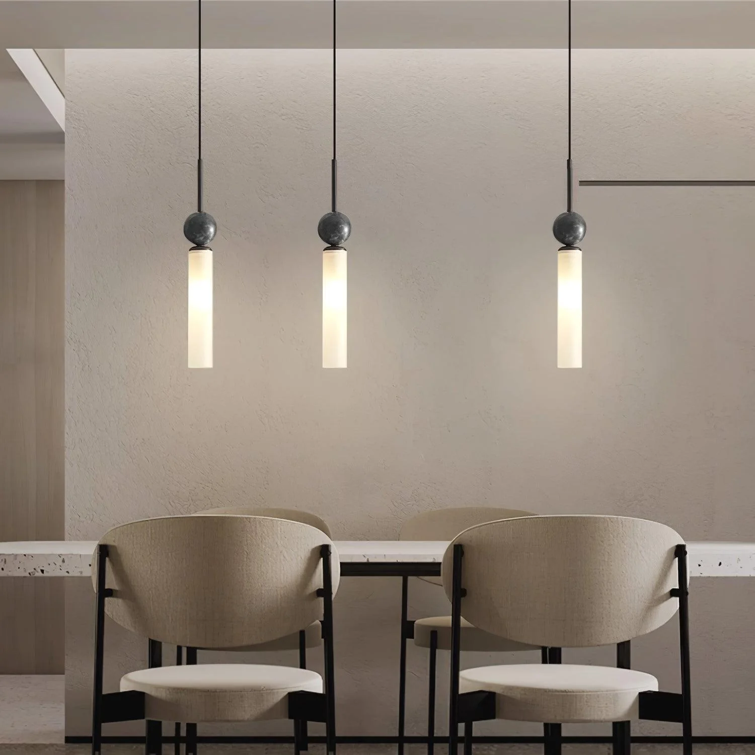 Thea Minimalist Marble Pendant Light - Image 4
