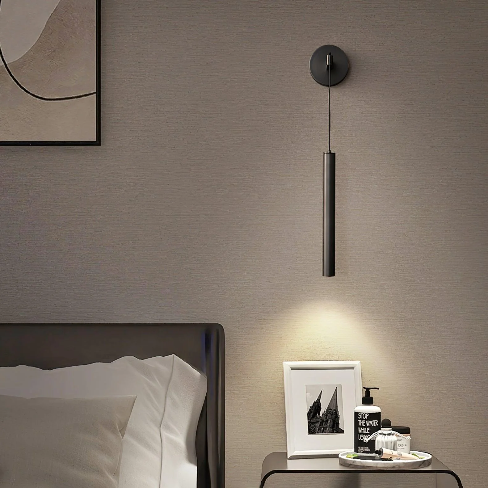 Thomasina Modern Minimalist Line Brass Wall Light - Image 18