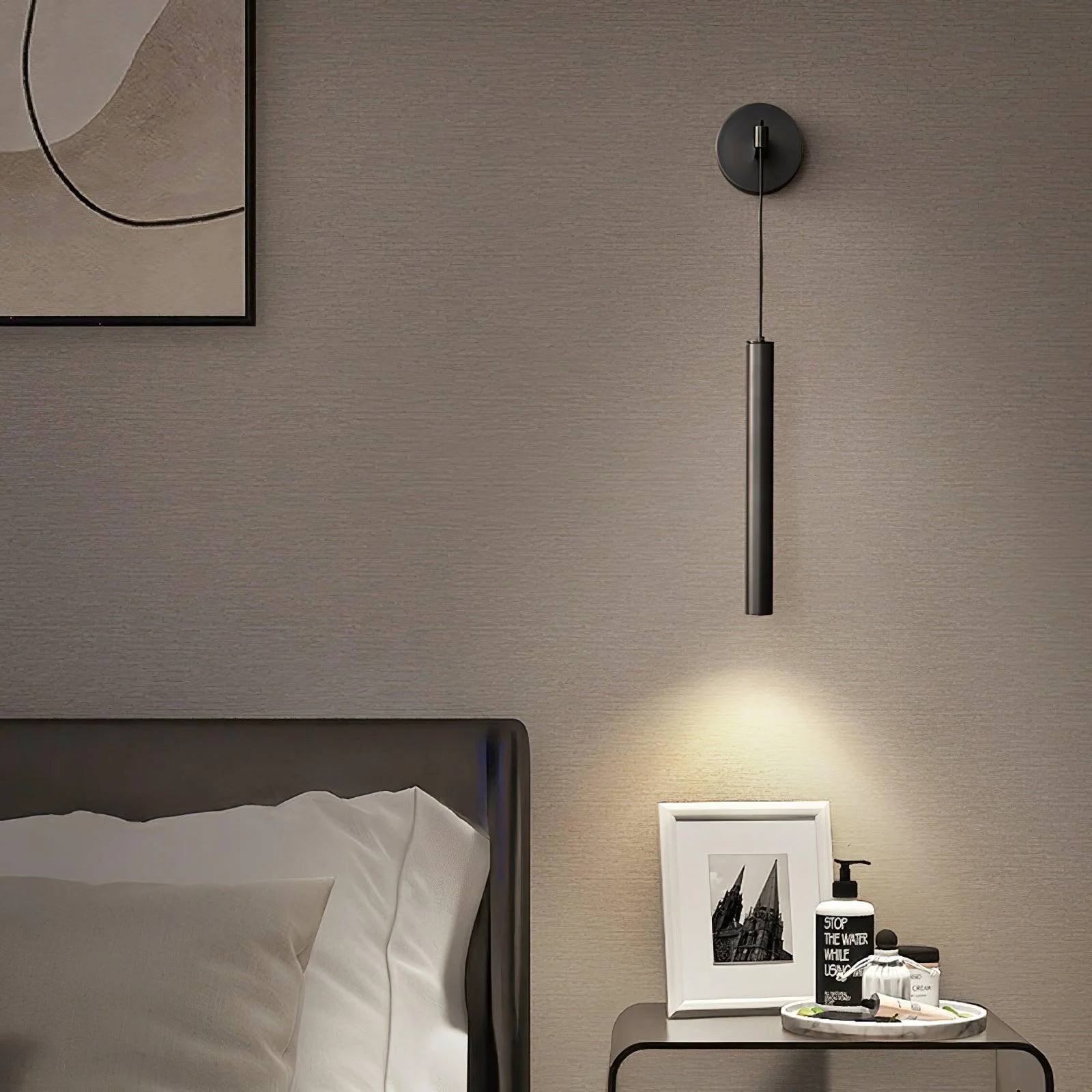 Thomasina Modern Minimalist Line Brass Wall Light - Image 5