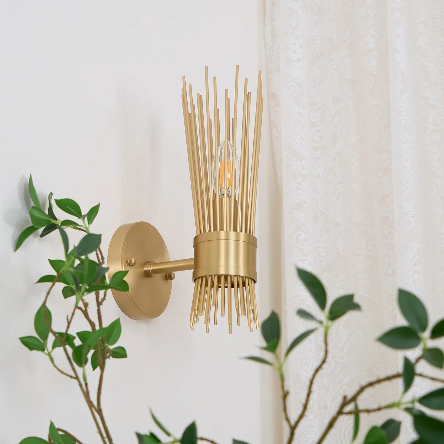 Thresher Postmodern Luxury Candle Brass Wall Light - Image 10