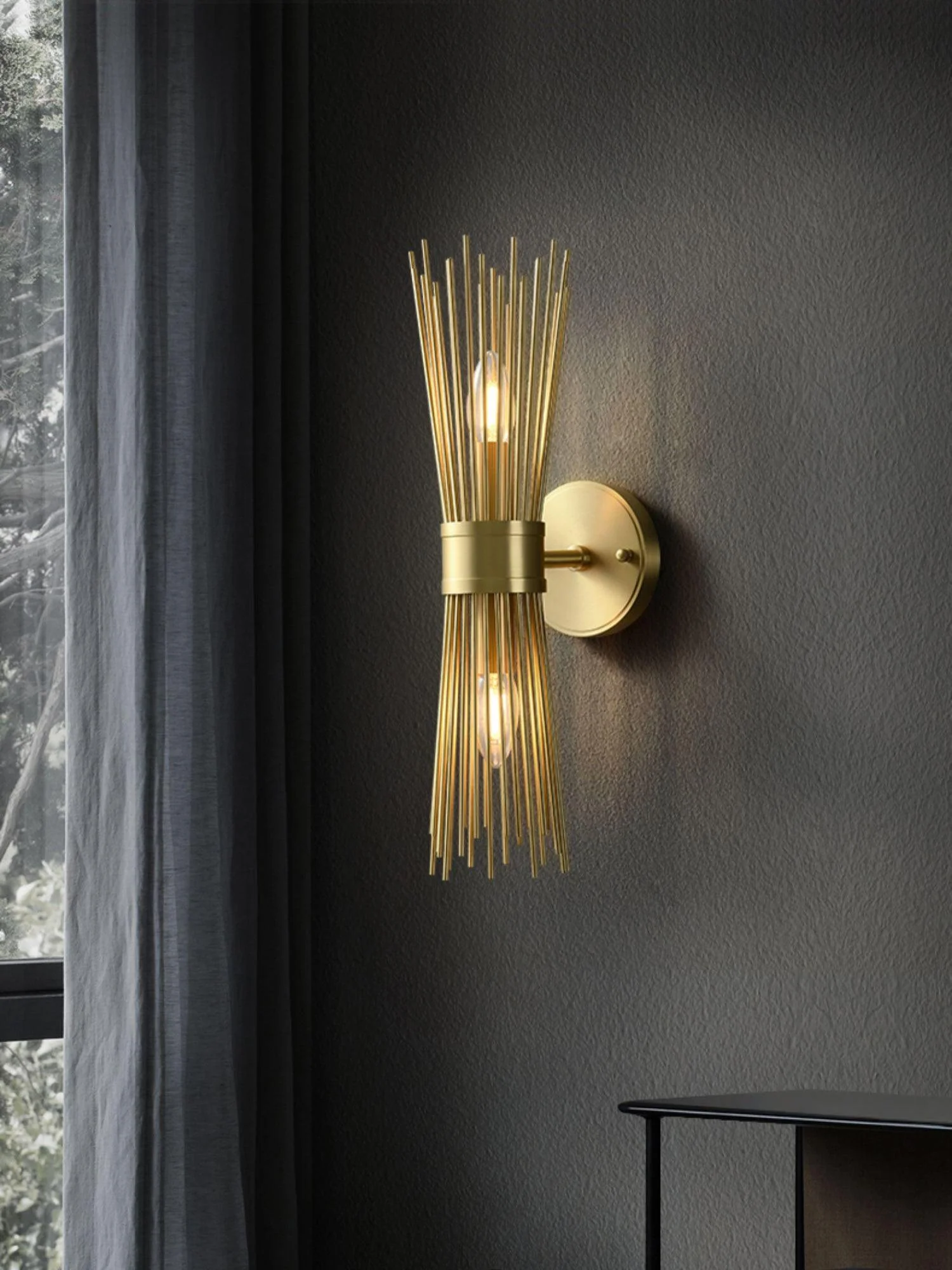 Thresher Postmodern Luxury Candle Brass Wall Light - Image 12