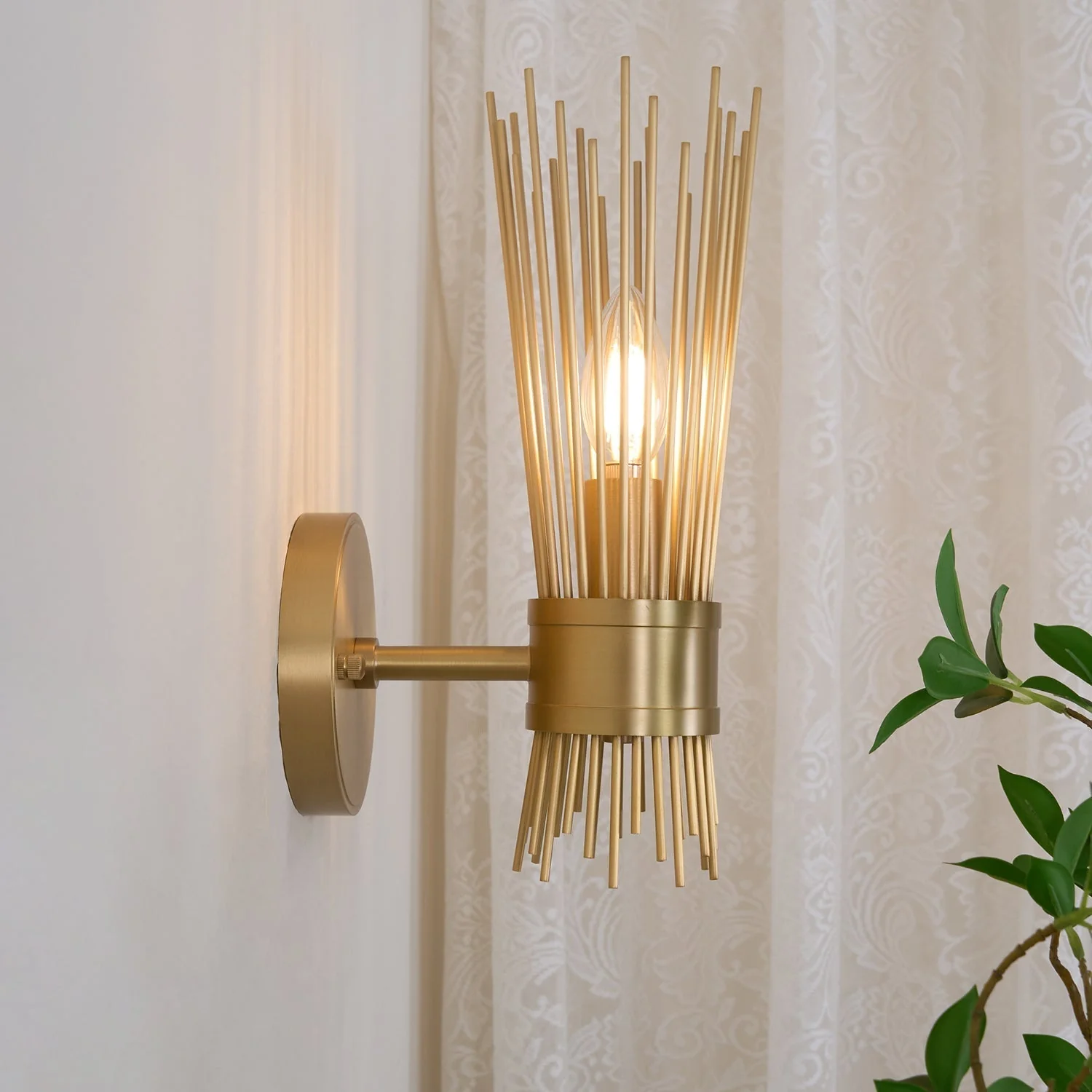 Thresher Postmodern Luxury Candle Brass Wall Light - Image 14