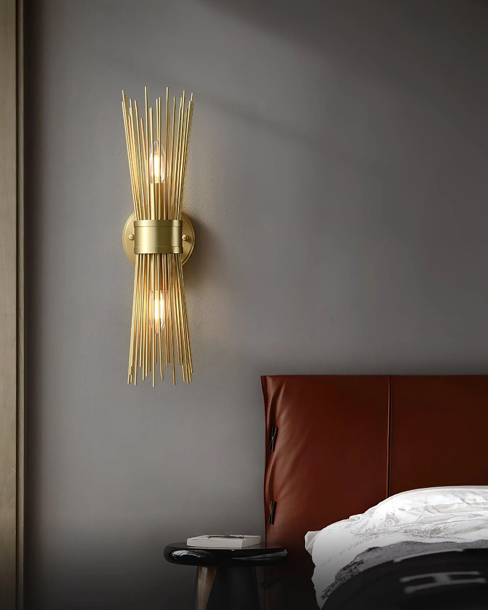 Thresher Postmodern Luxury Candle Brass Wall Light - Image 4