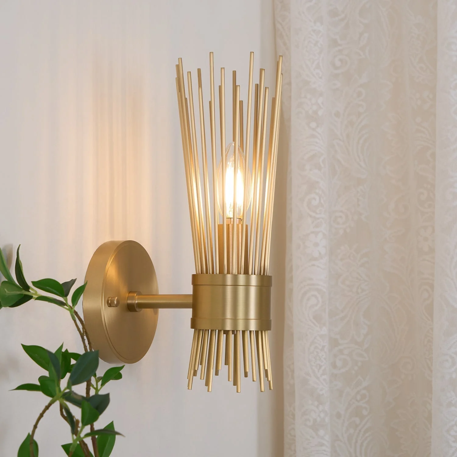 Thresher Postmodern Luxury Candle Brass Wall Light - Image 6