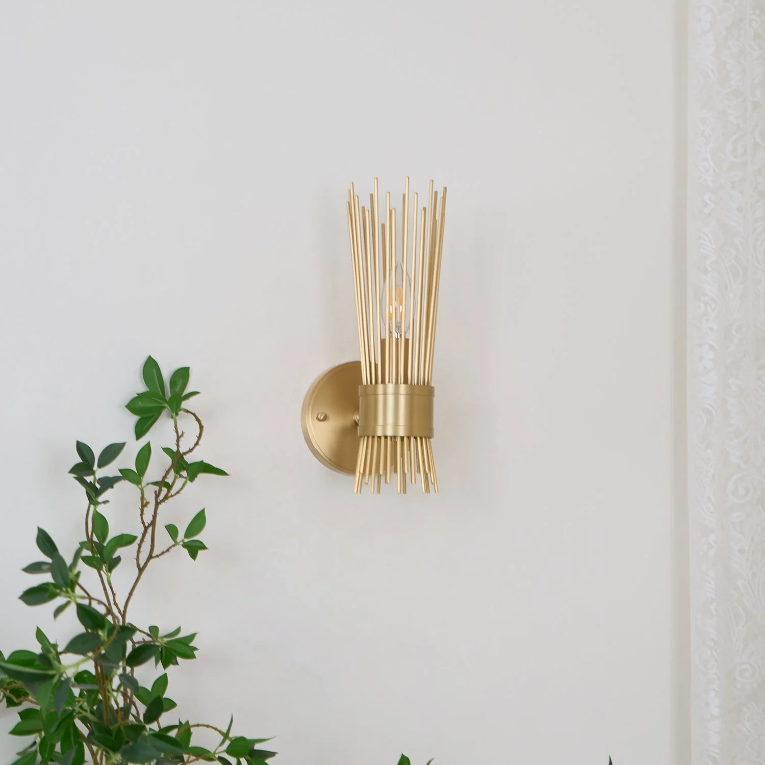 Thresher Postmodern Luxury Candle Brass Wall Light - Image 8