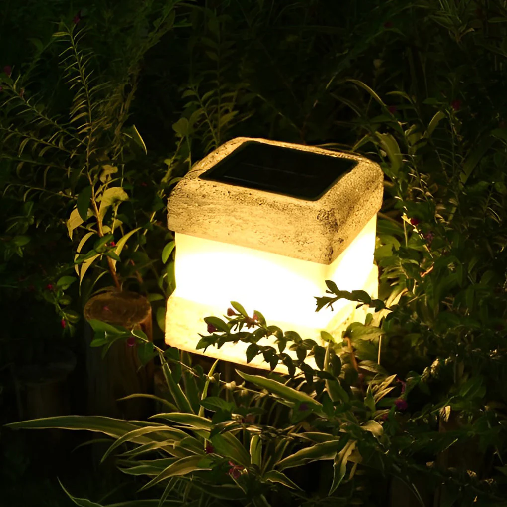 Thunder Sleek Square Solar Resin  Garden Lamp - Image 5