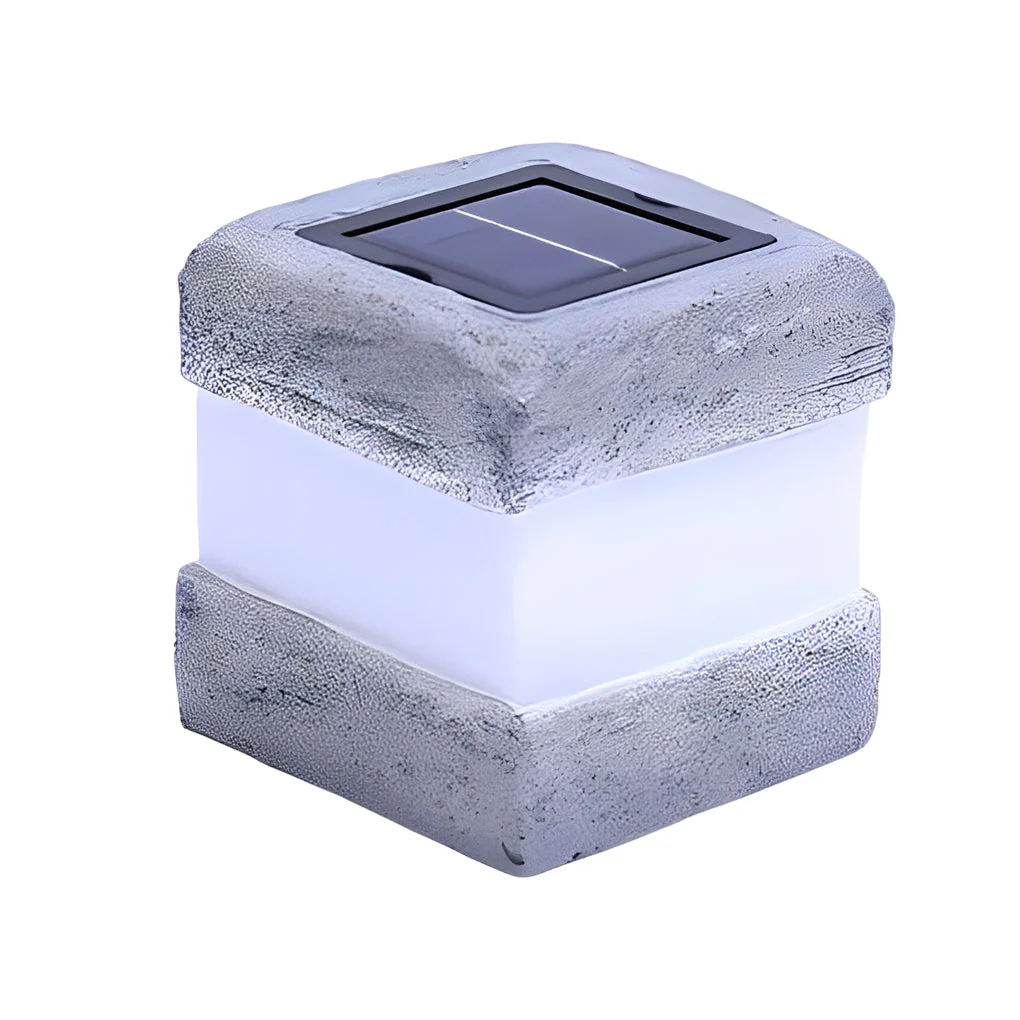 Thunder Sleek Square Solar Resin  Garden Lamp - Image 7