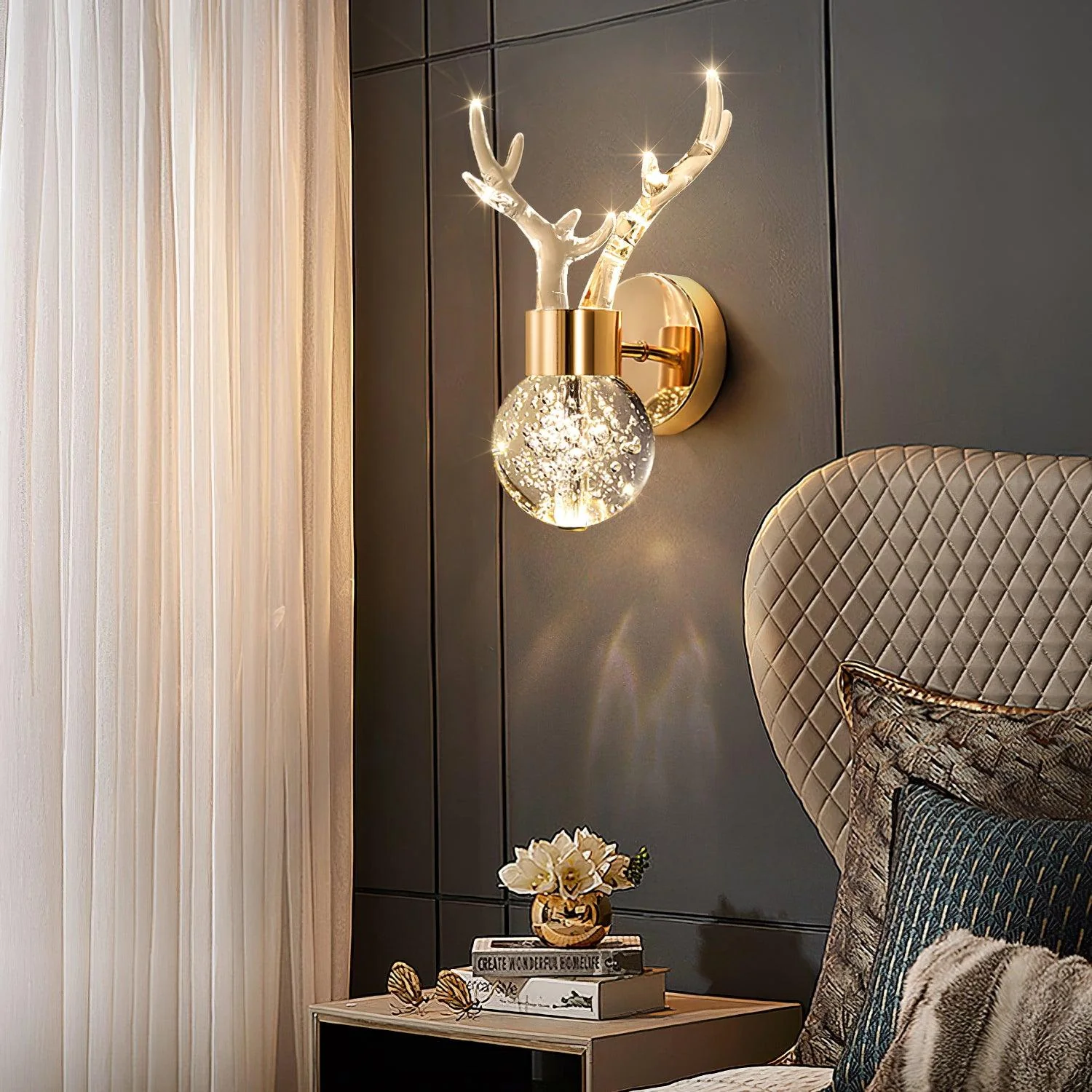 Timber Postmodern Luxury Deer Crystal Wall Lamp - Image 10