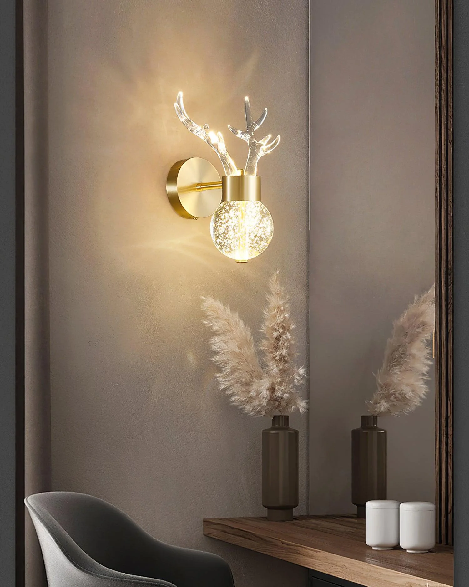 Timber Postmodern Luxury Deer Crystal Wall Lamp - Image 20