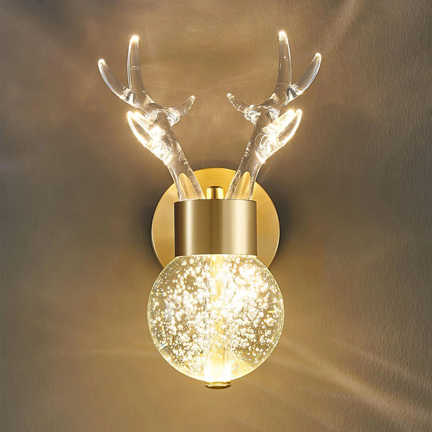 Timber Postmodern Luxury Deer Crystal Wall Lamp - Image 3