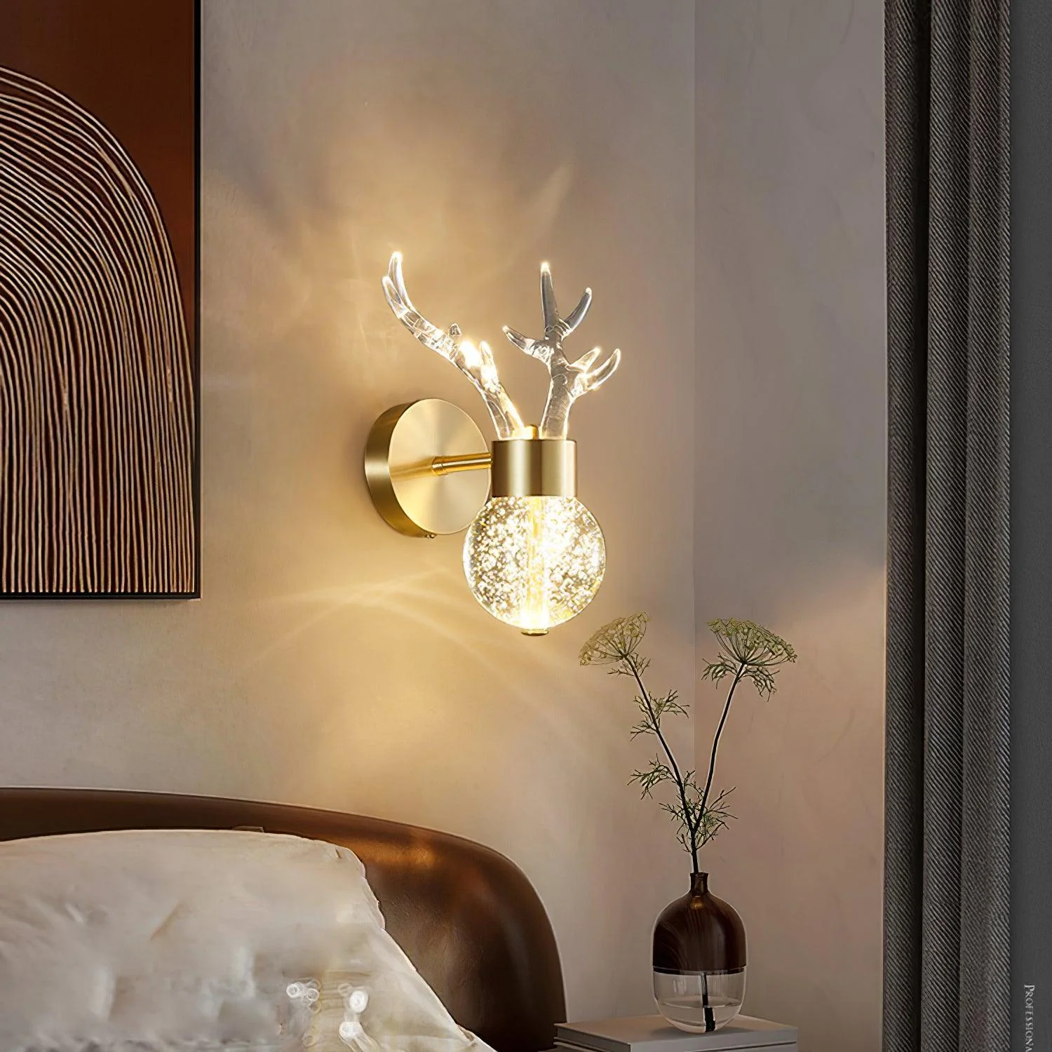 Timber Postmodern Luxury Deer Crystal Wall Lamp - Image 4