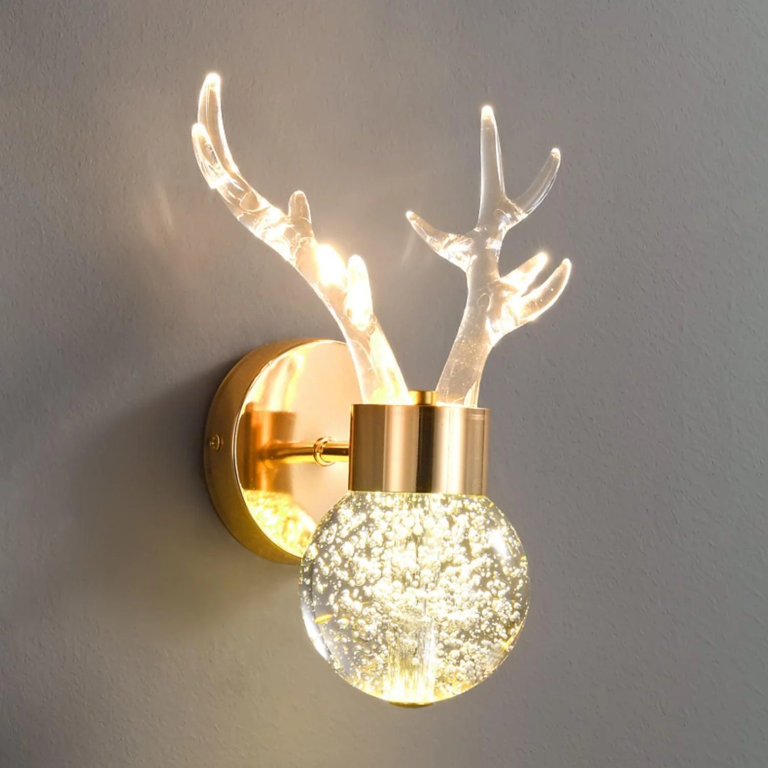 Timber Postmodern Luxury Deer Crystal Wall Lamp - Image 7
