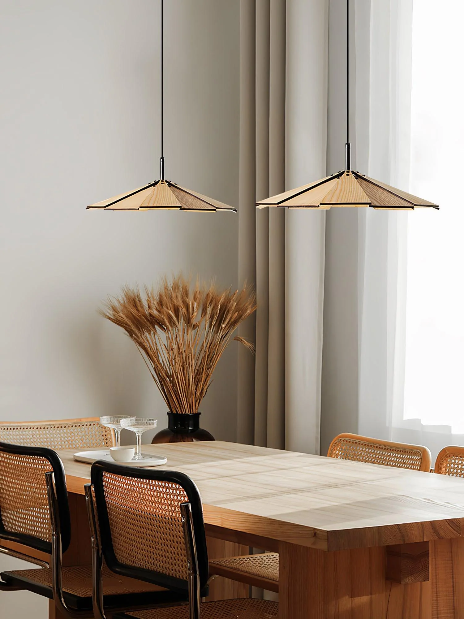 Woodura Umbrella Wooden Pendant Light - Image 10