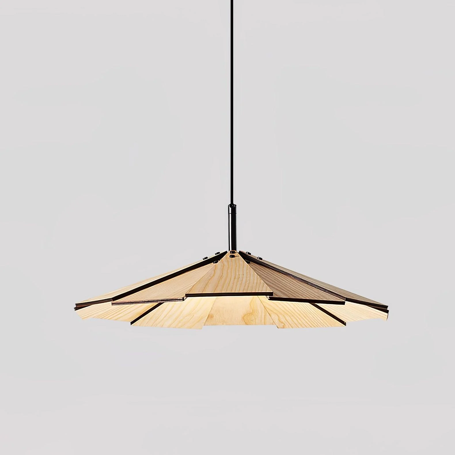 Woodura Umbrella Wooden Pendant Light - Image 17