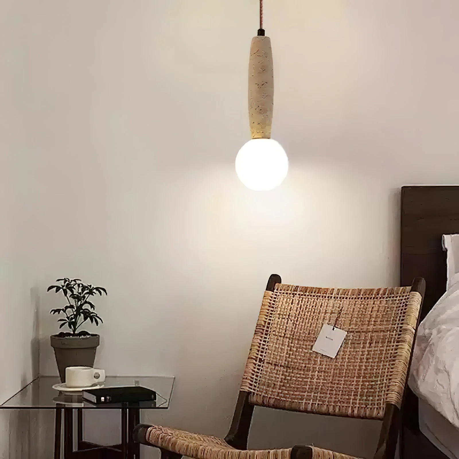 Torrano Wabi-Sabi Travertine Pendant Light - Image 3