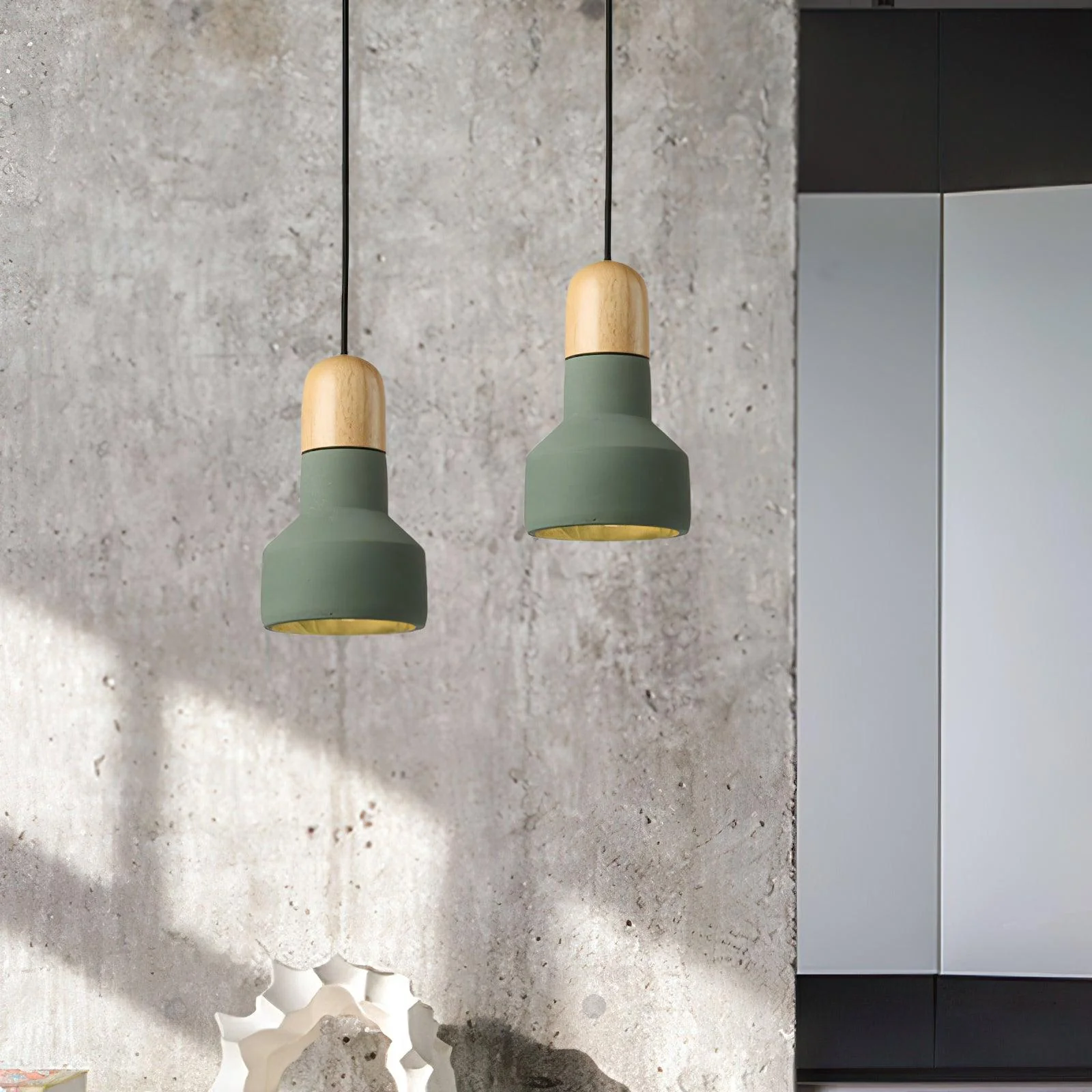 Trio Rustic Wood Pendant Light - Image 12