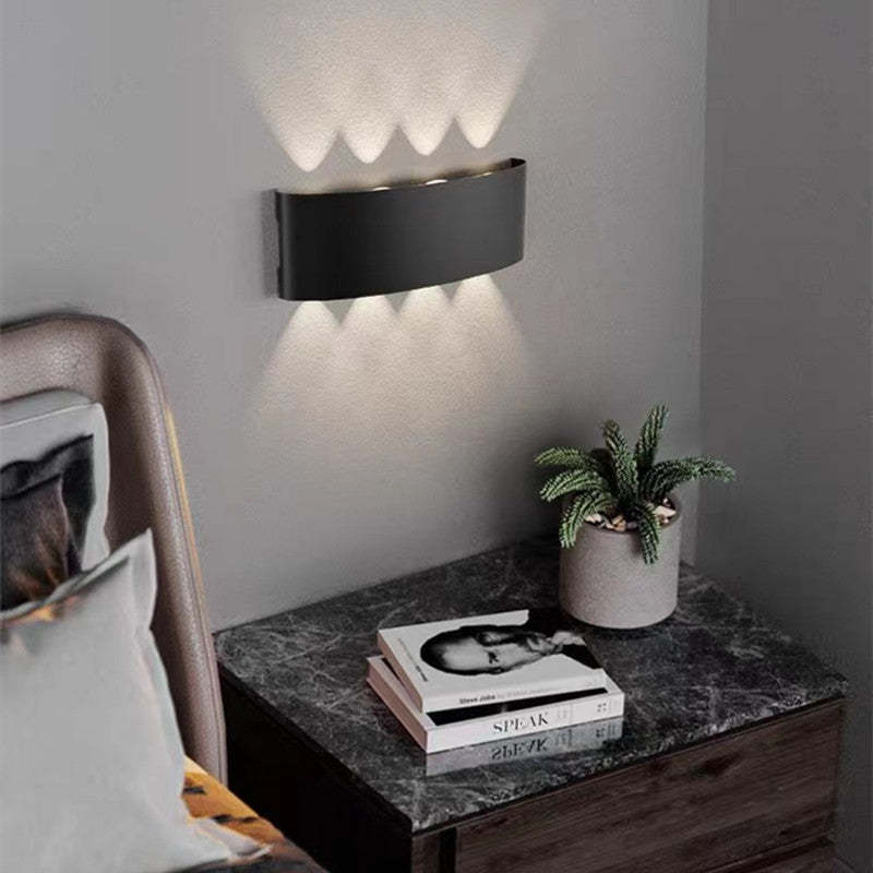 Tronix Modern Rectangular Metal Outdoor Wall Lamp, Black/White, Water-wave - Image 20