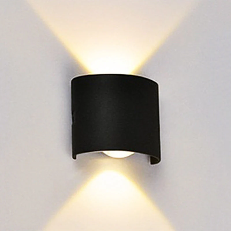 Tronix Modern Rectangular Metal Outdoor Wall Lamp, Black/White, Water-wave - Image 26