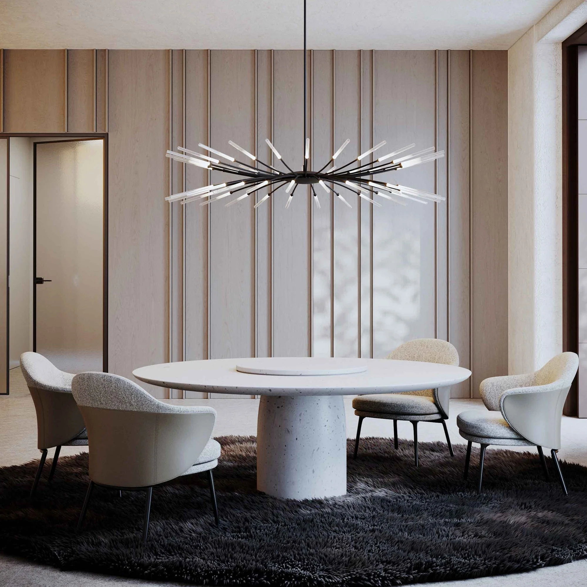 Twig Contemporary Glass Chandelier - Image 2