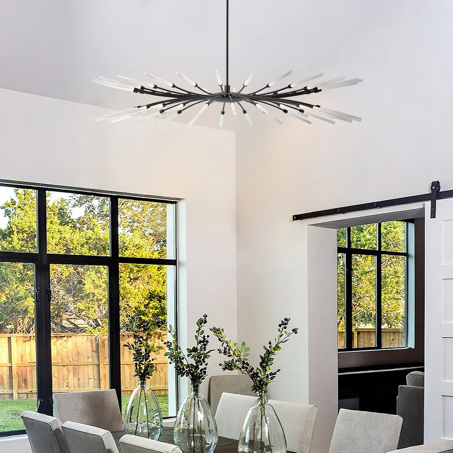 Twig Contemporary Glass Chandelier - Image 4