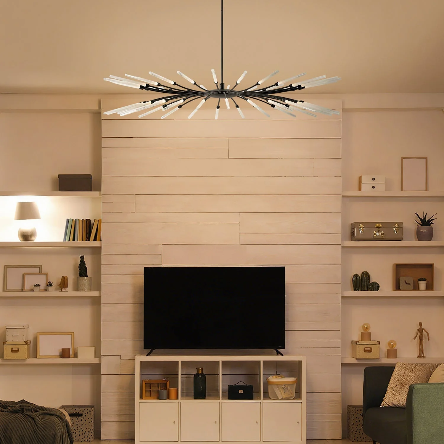 Twig Contemporary Glass Chandelier - Image 5