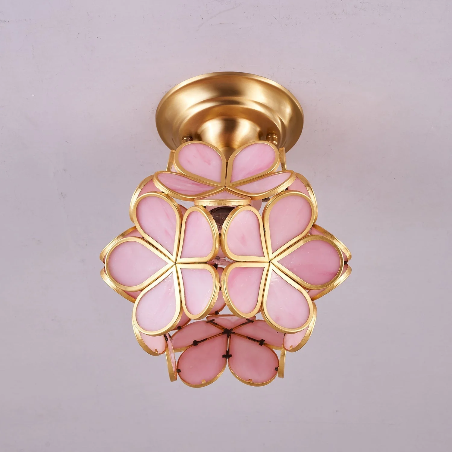 Ullaeiel Postmodern Luxury Bloom Golden Glass Ceiling Light - Image 16