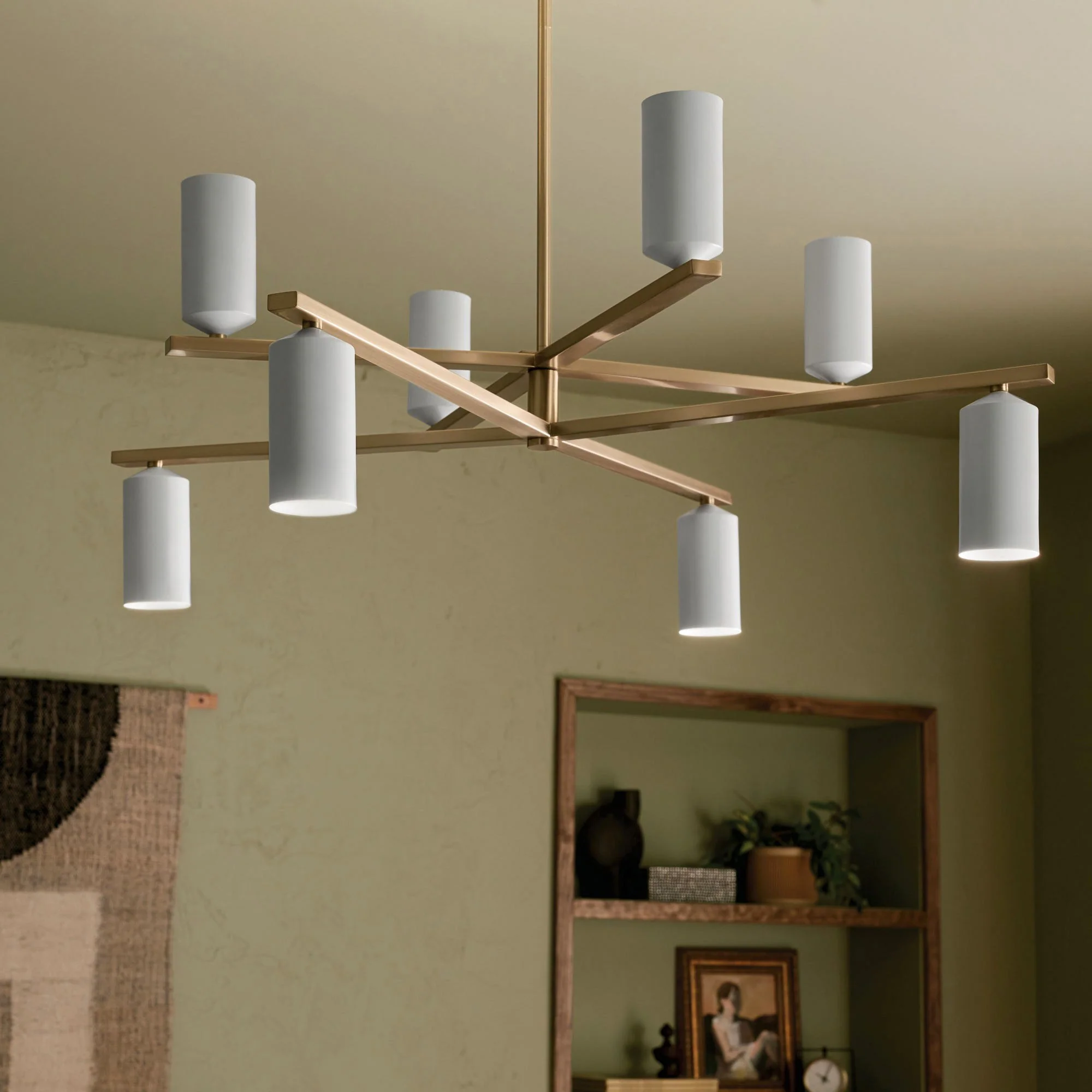 Ulrich Contemporary Brass Chandelier - Image 2