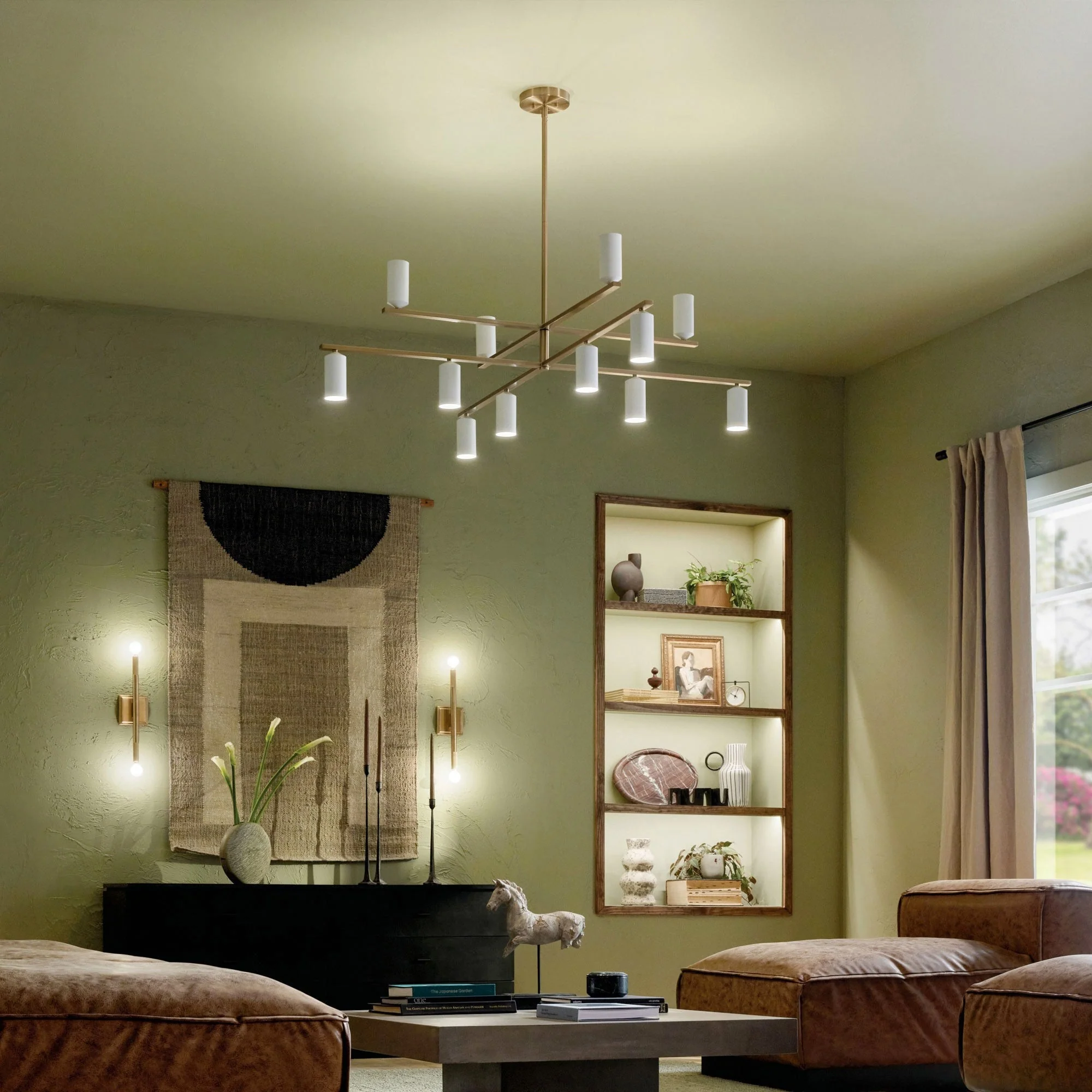 Ulrich Contemporary Brass Chandelier - Image 3