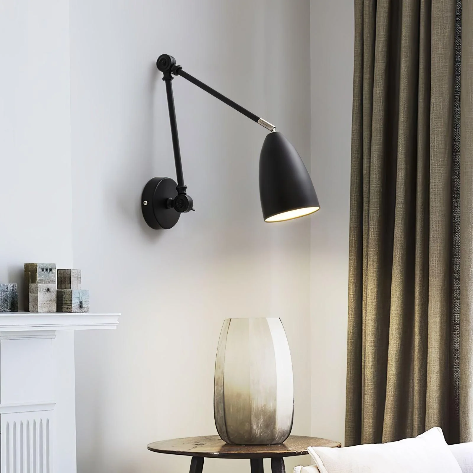 Ulrinel Adjustable Swing Arm Wall Lamp - Image 11