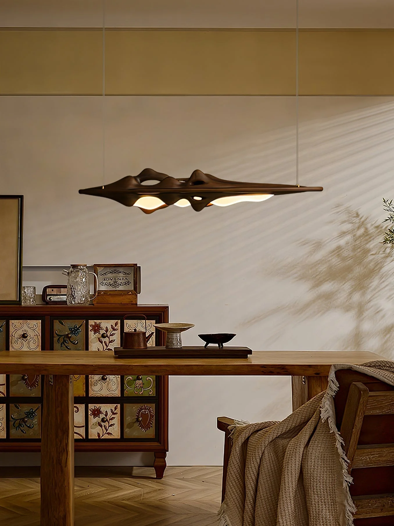 Ulsorira Topographic Wood Pendant Light - Image 12