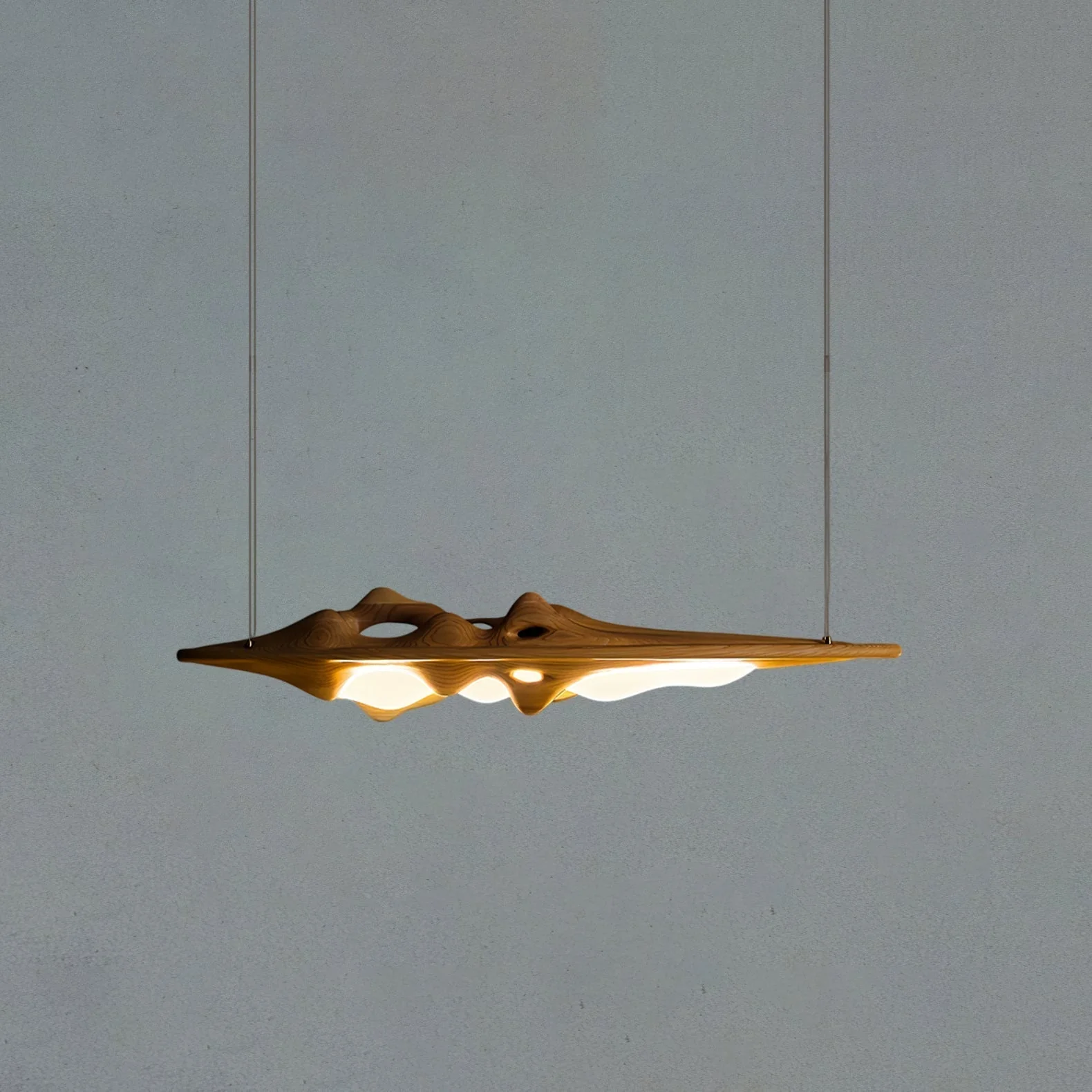 Ulsorira Topographic Wood Pendant Light - Image 2