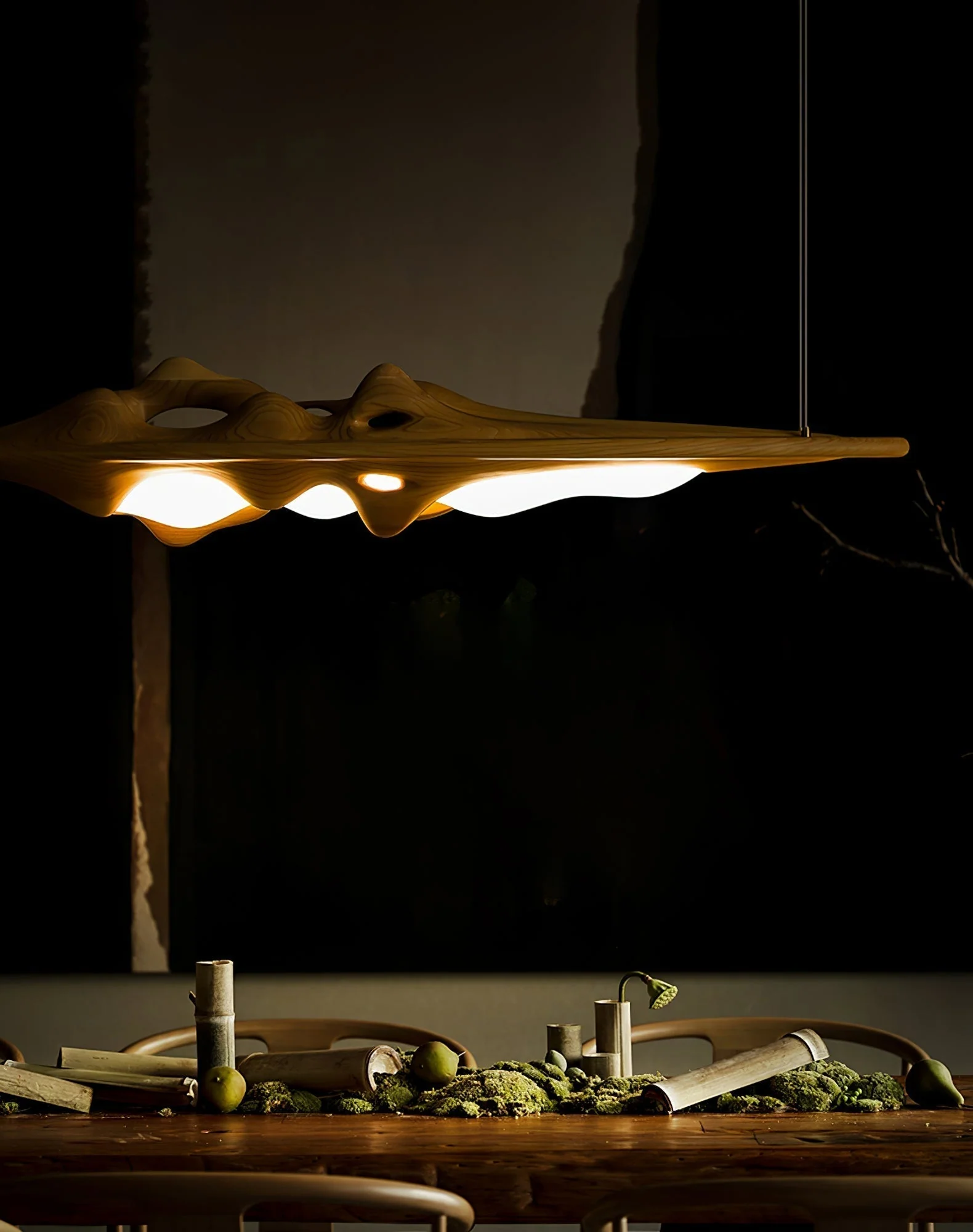 Ulsorira Topographic Wood Pendant Light - Image 21