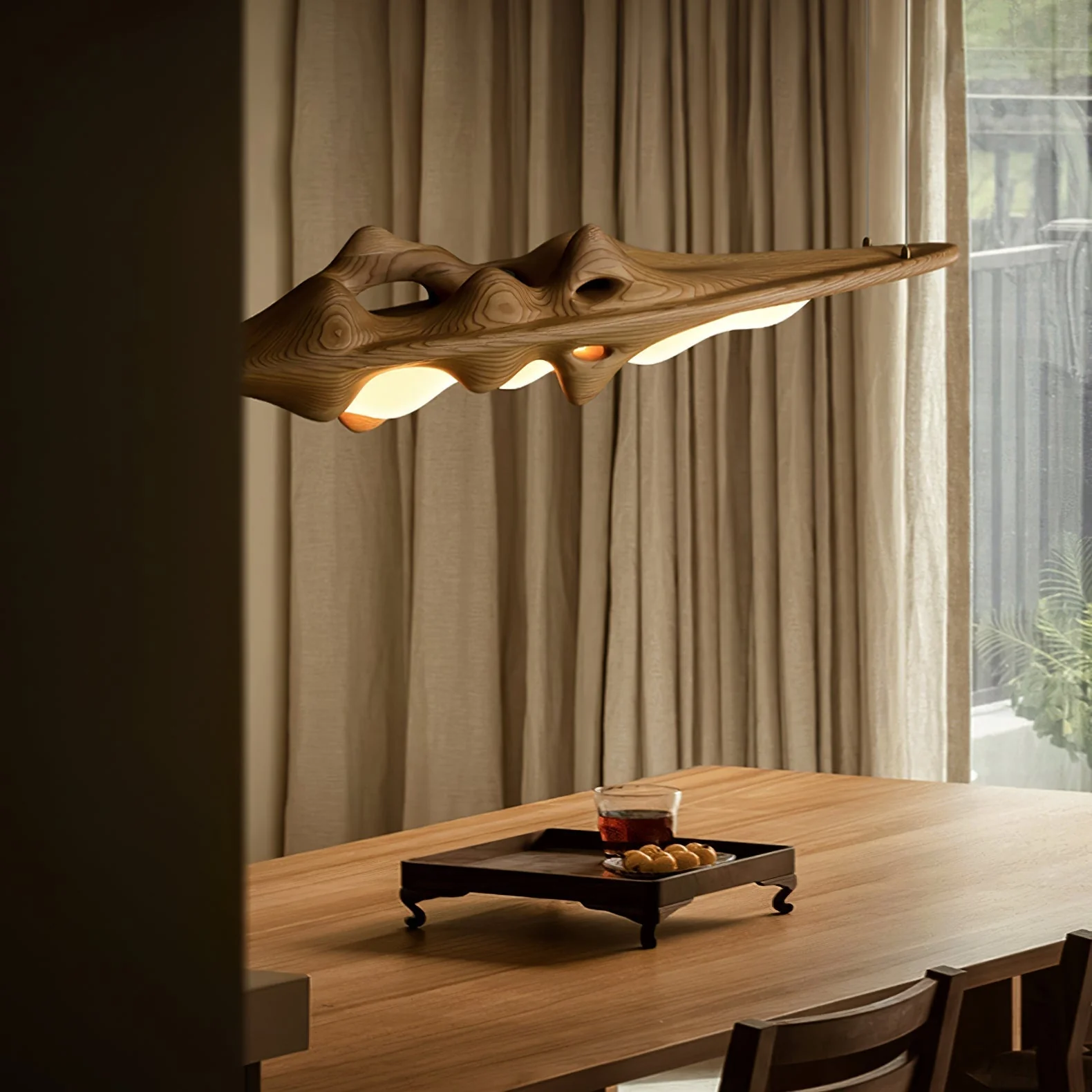 Ulsorira Topographic Wood Pendant Light - Image 23