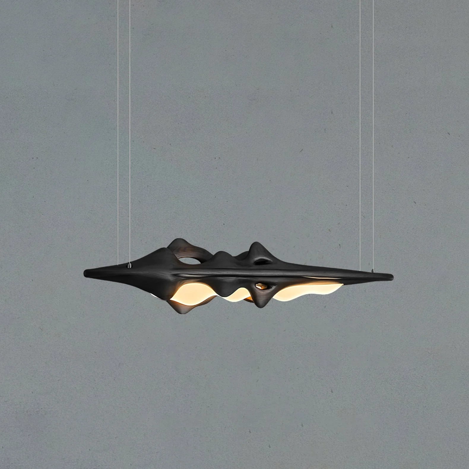 Ulsorira Topographic Wood Pendant Light - Image 3