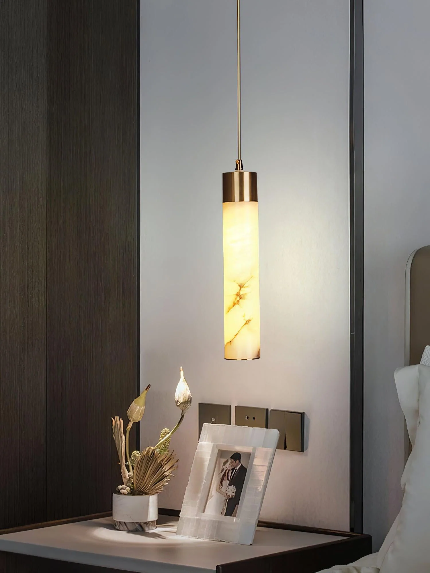 Cylinder Alabaster Pendant Light - Image 23