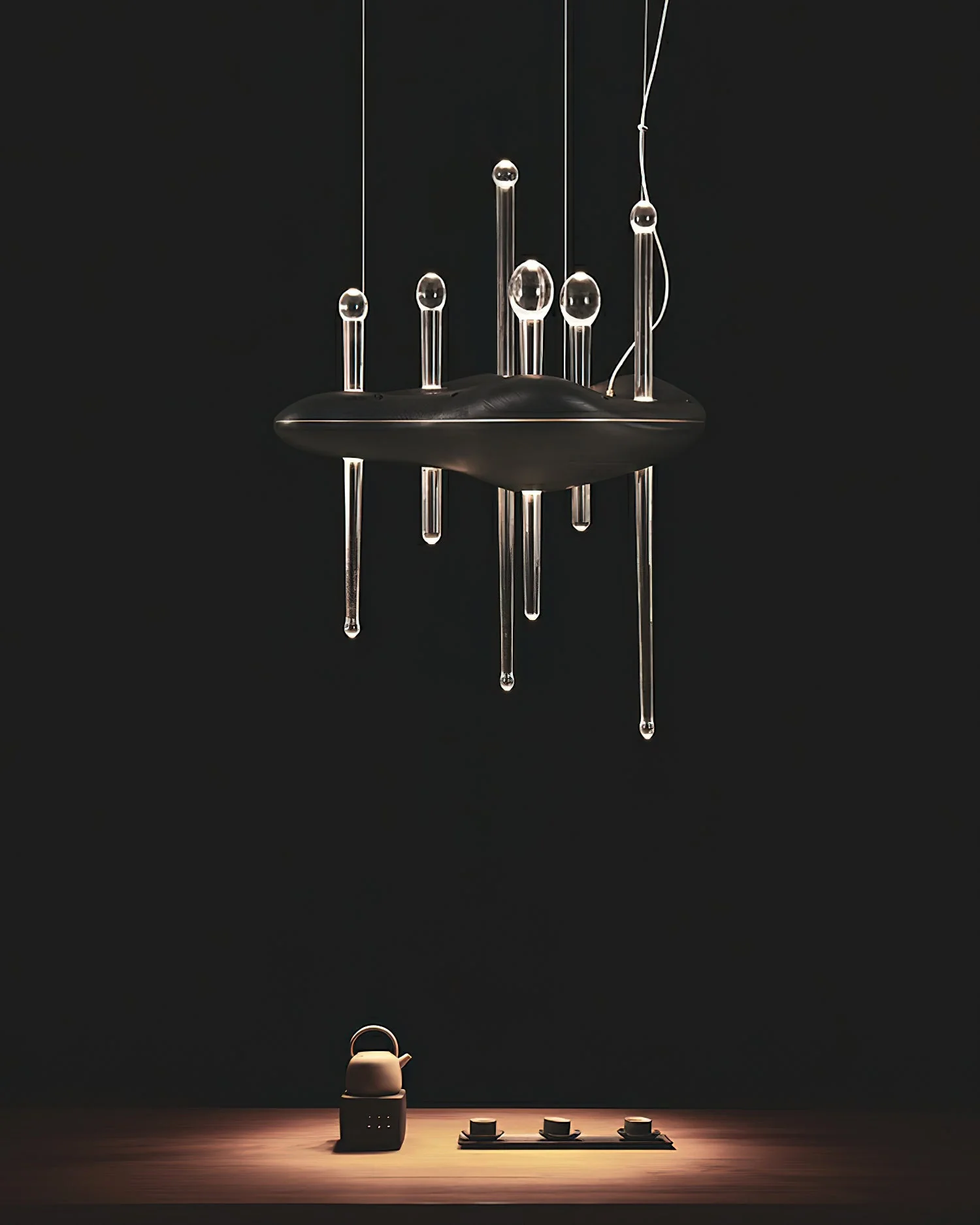 Umare Whimsical Oak Glass Pendant Light - Image 12