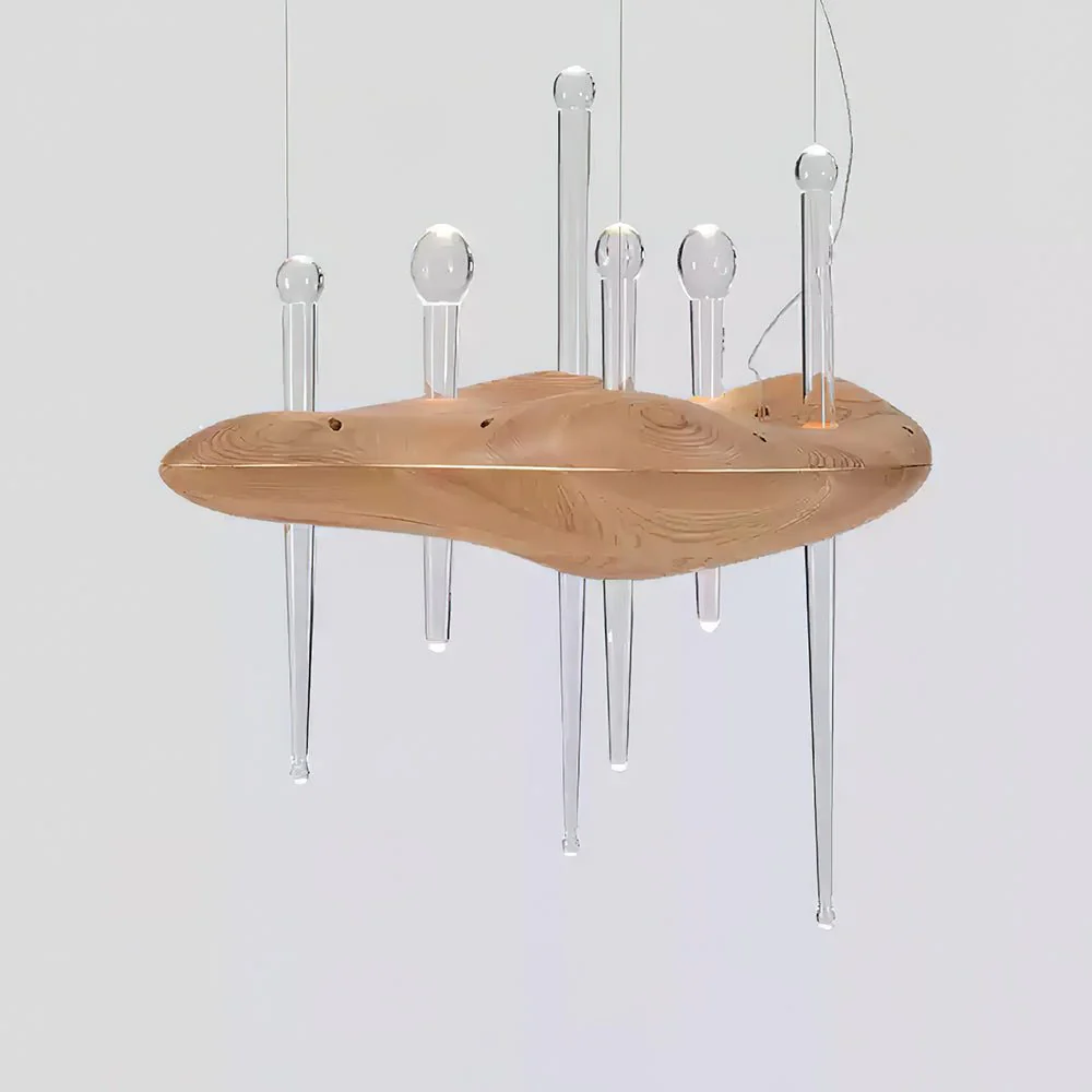 Umare Whimsical Oak Glass Pendant Light - Image 13
